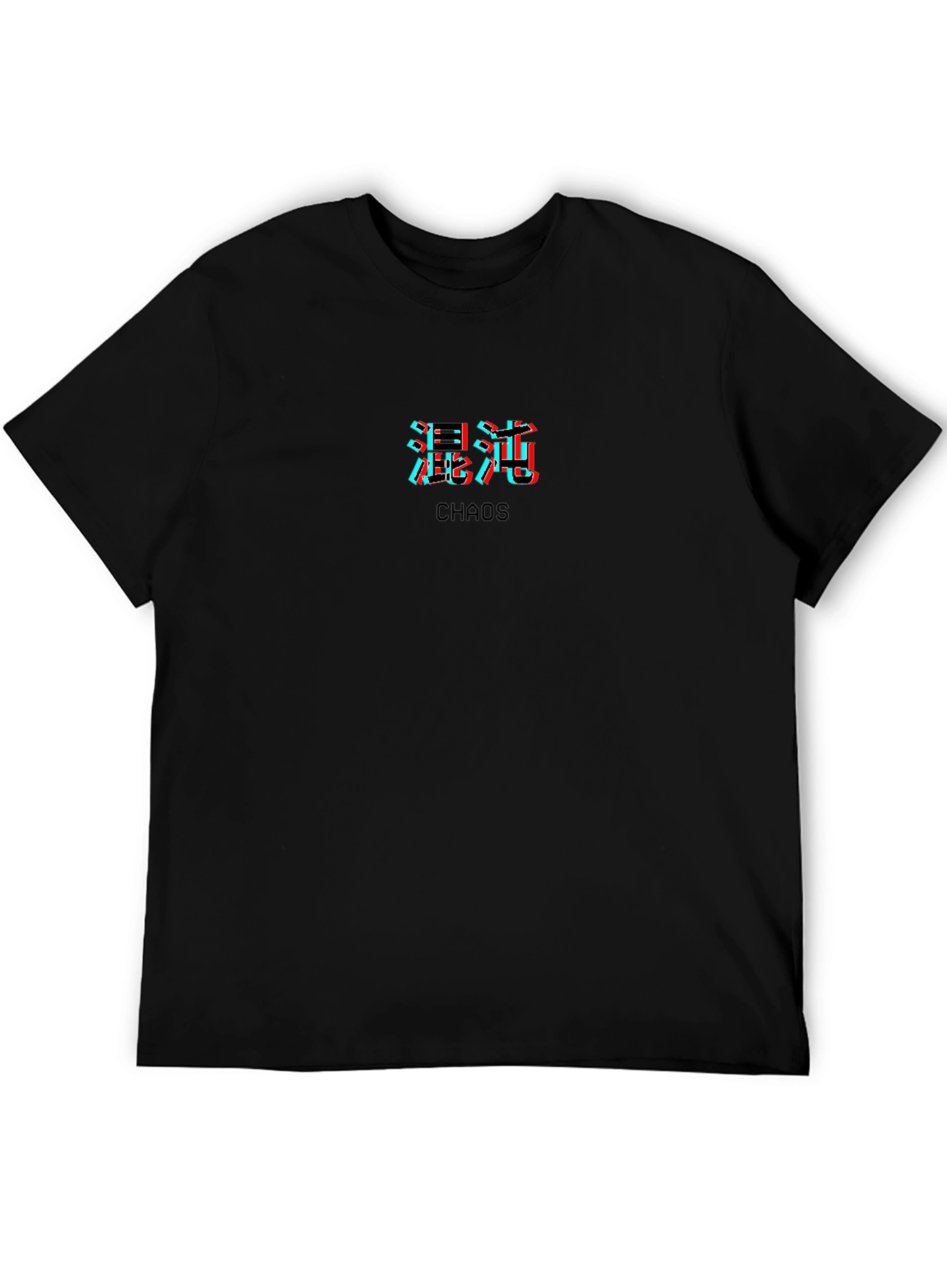 Black Chaos Glitch Graphic Tee - Stylish Black T-Shirt view 5