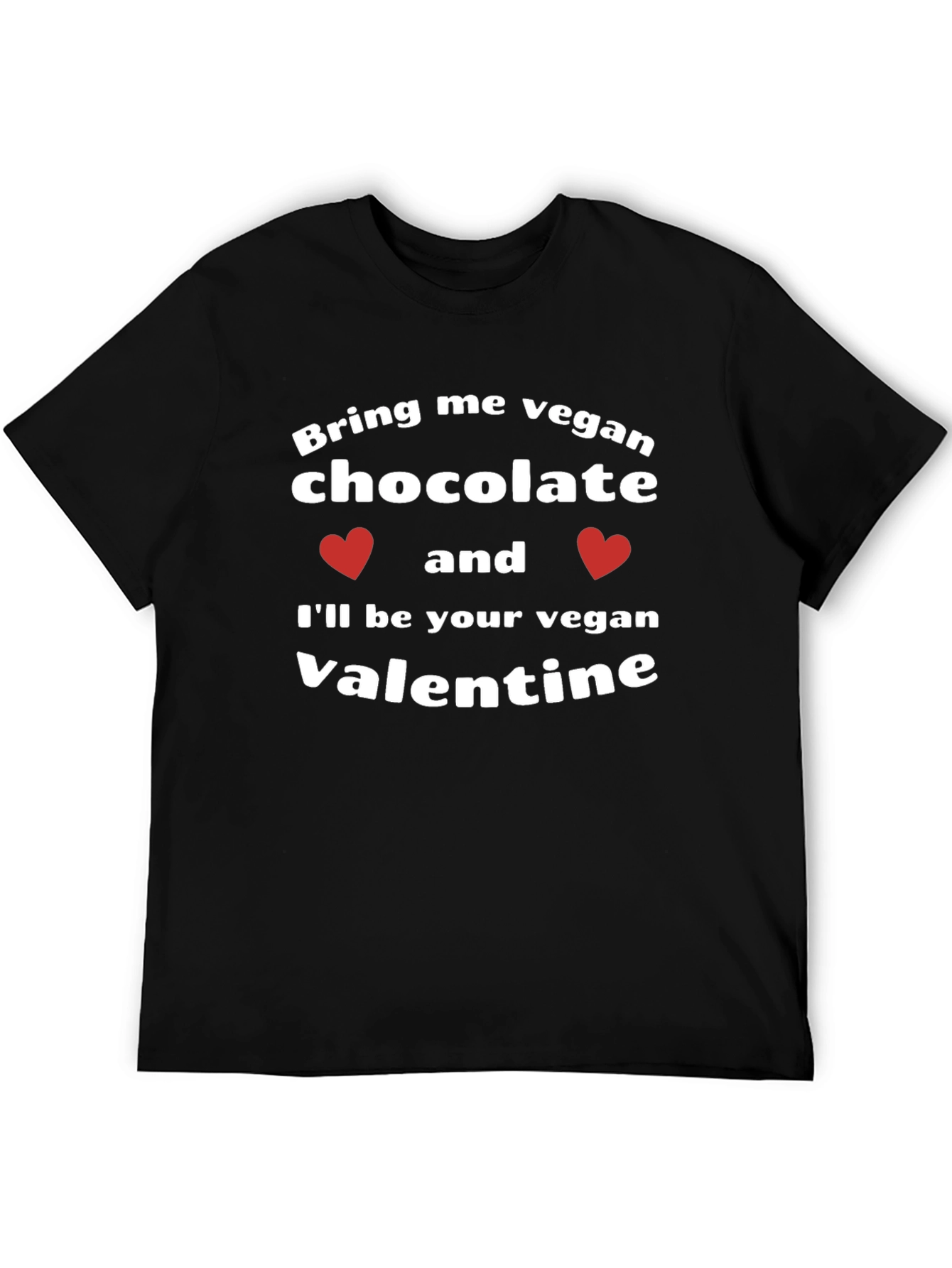 Black Vegan Chocolate Valentine Graphic Tee - Unisex view 5