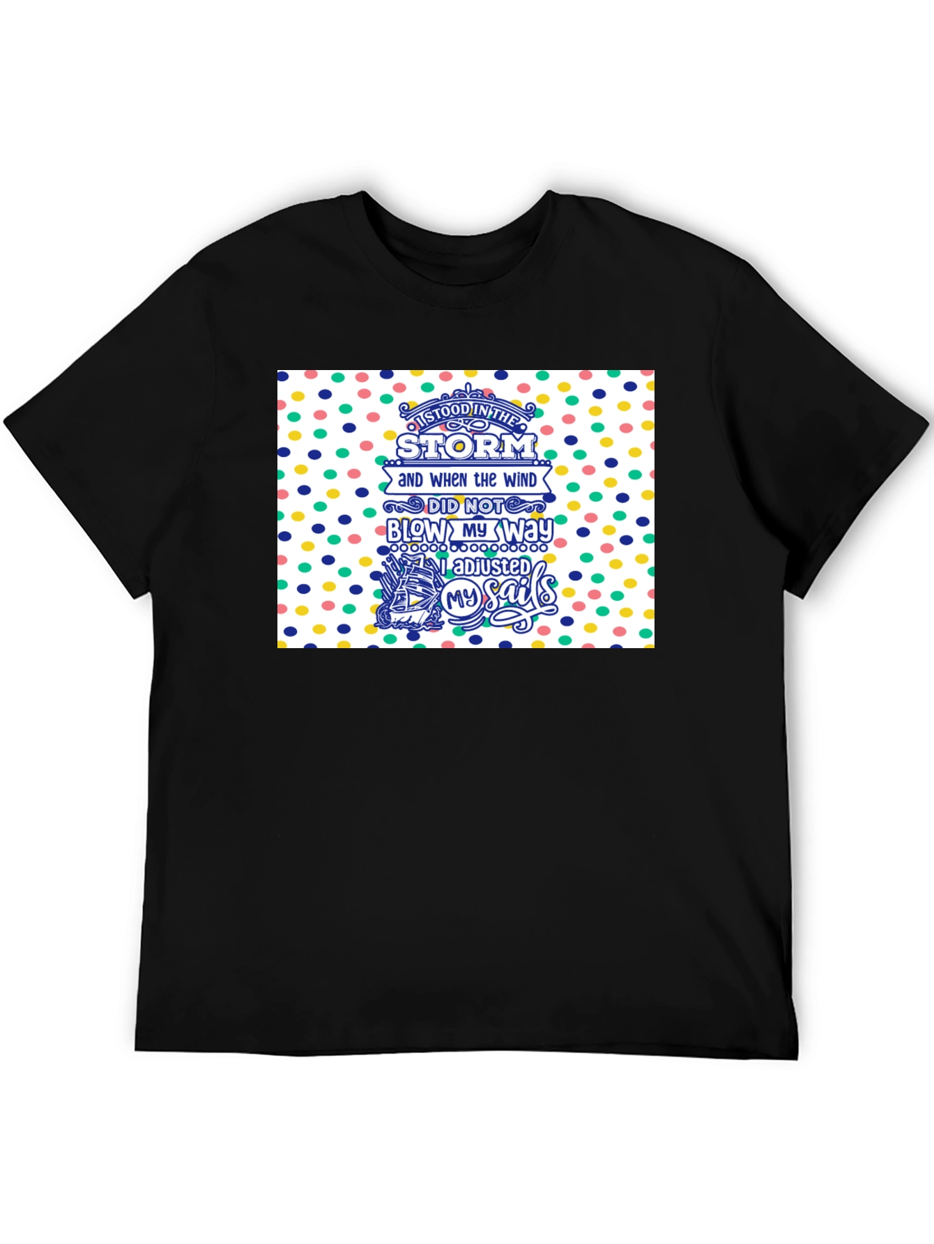 Black Storm Adjusted Sails T-Shirt view 5