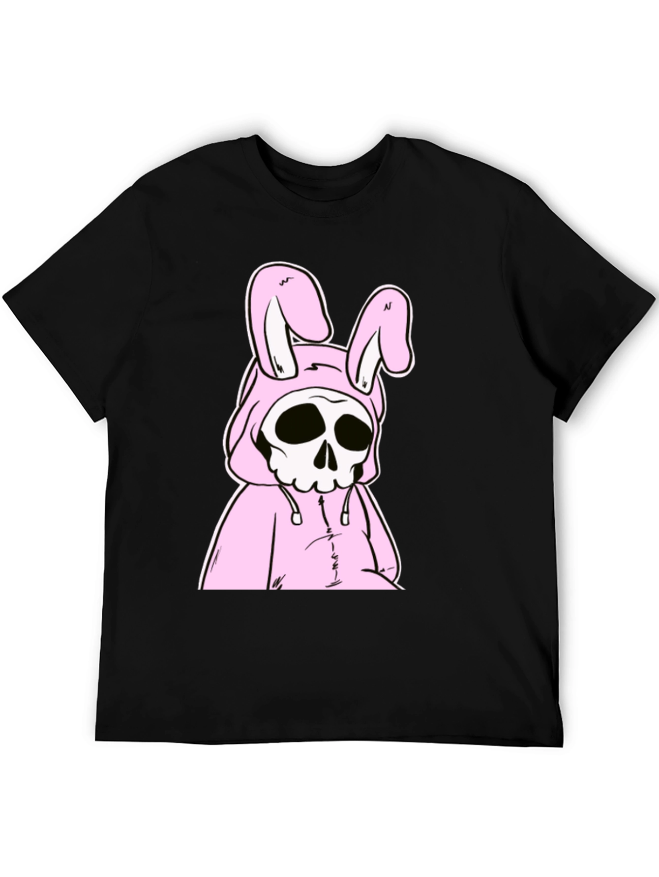 Black Grim Reaper Bunny Graphic T-Shirt view 5