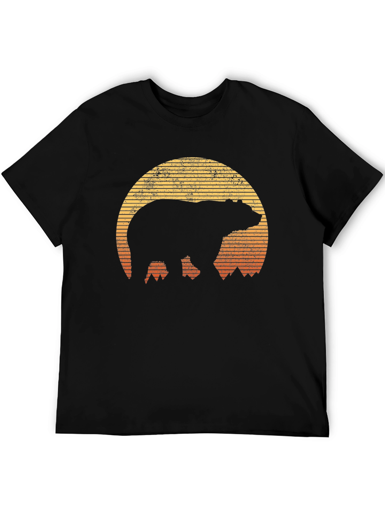 Black Bear Sunset Graphic T-Shirt - Outdoor Adventure Style view 5