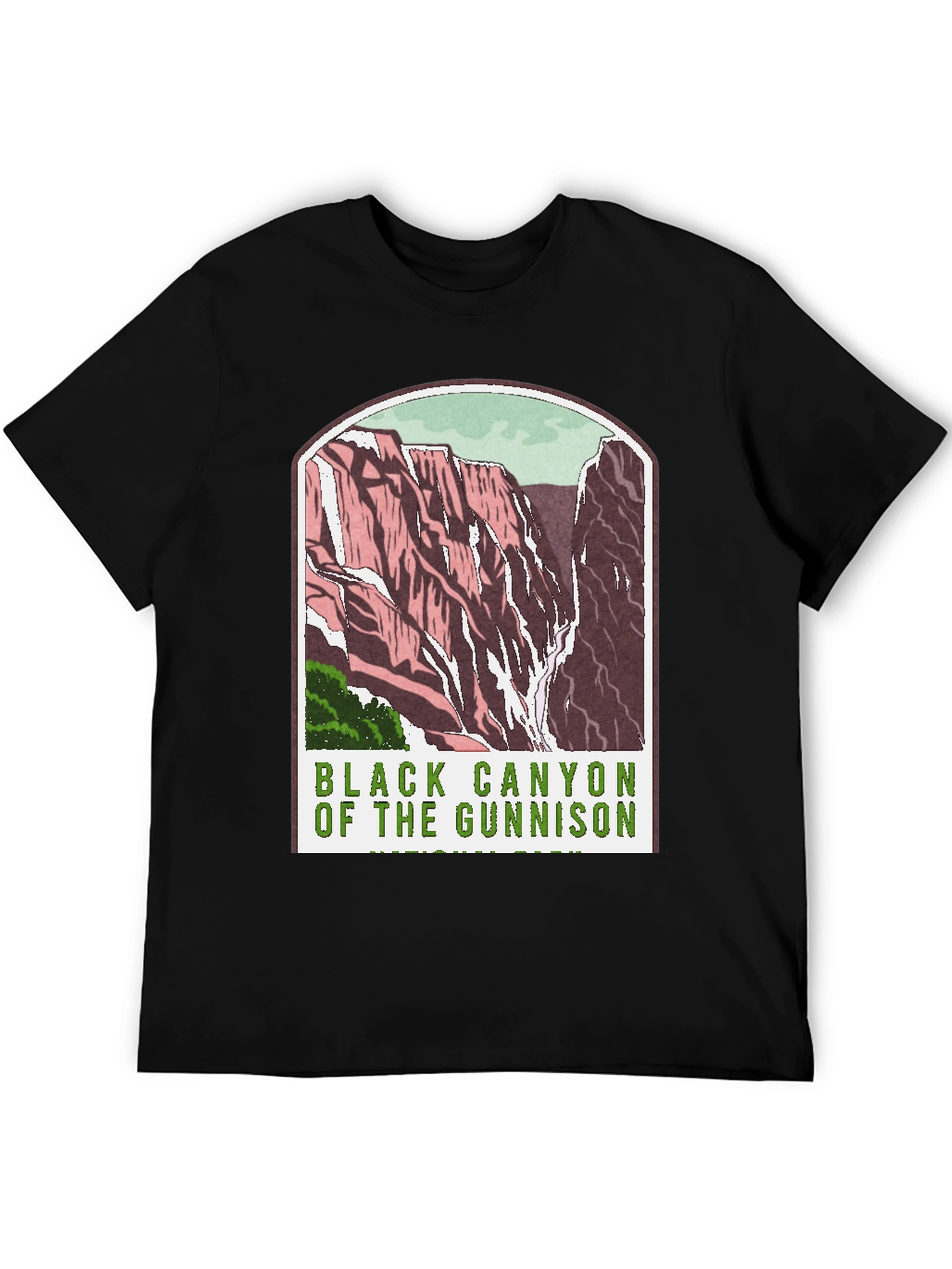 Black Black Canyon of the Gunnison T-Shirt view 5