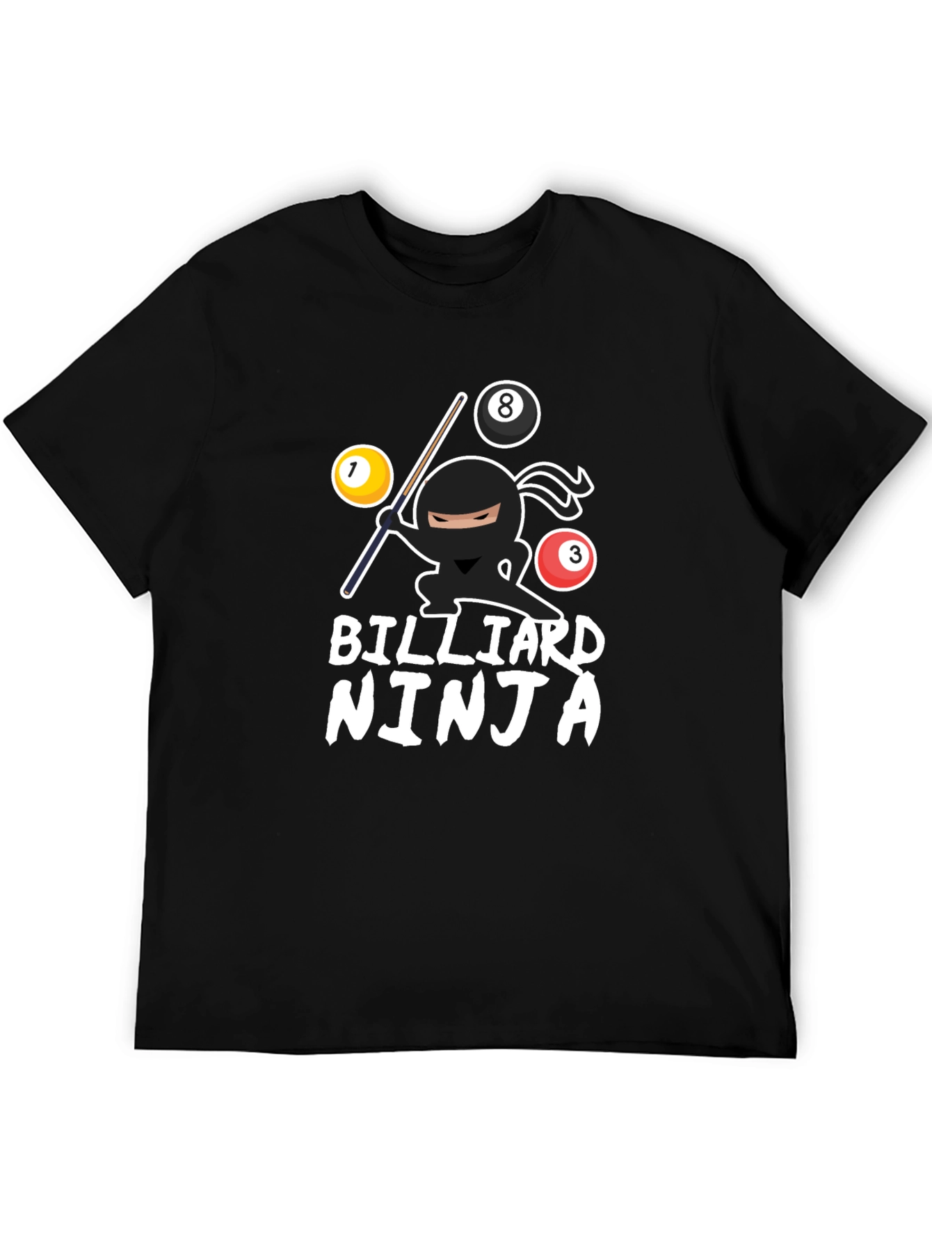 Billiard Ninja Graphic T-Shirt - Unique Pool Player Tee - 5