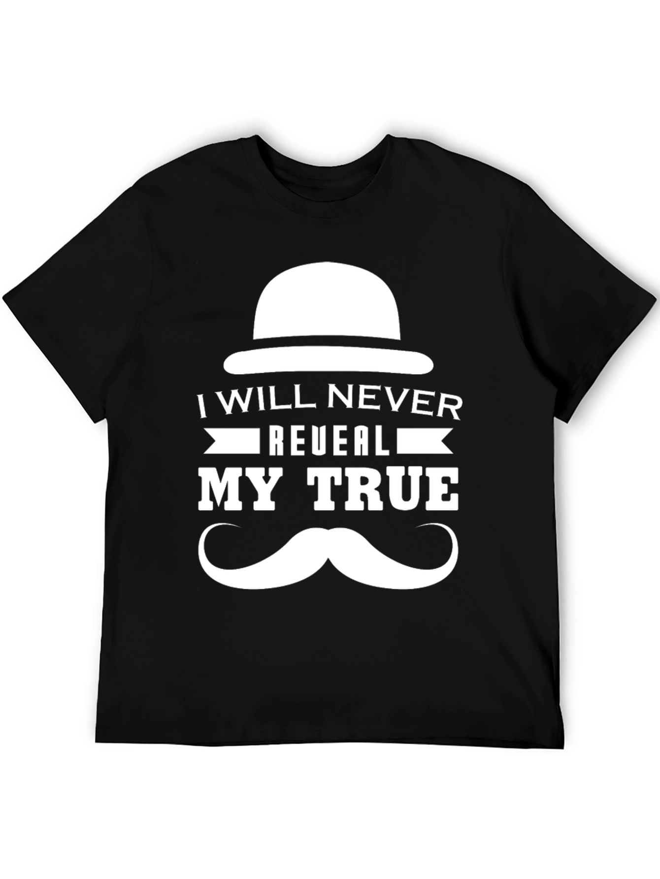 Black I Will Never Reveal My True Identity T-Shirt view 5