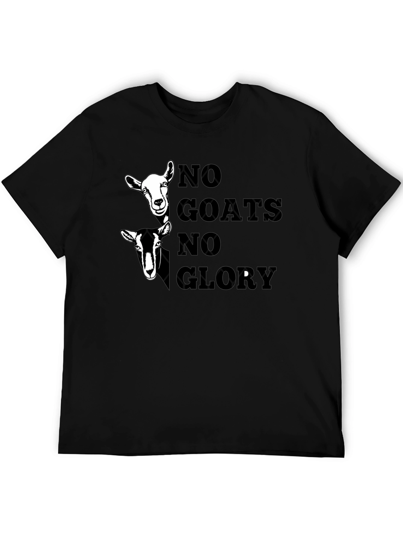 Black No Goats No Glory Graphic Tee - Black view 5