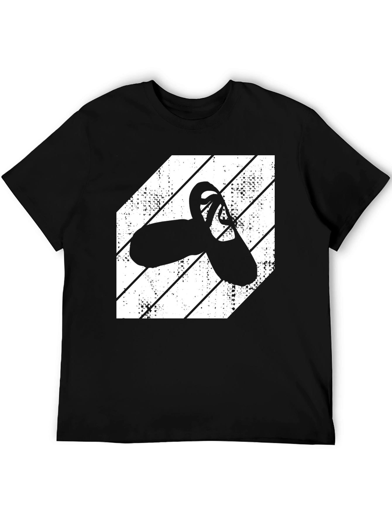 Black Ballet Shoes Graphic Tee - Black Cotton Shirt view 5