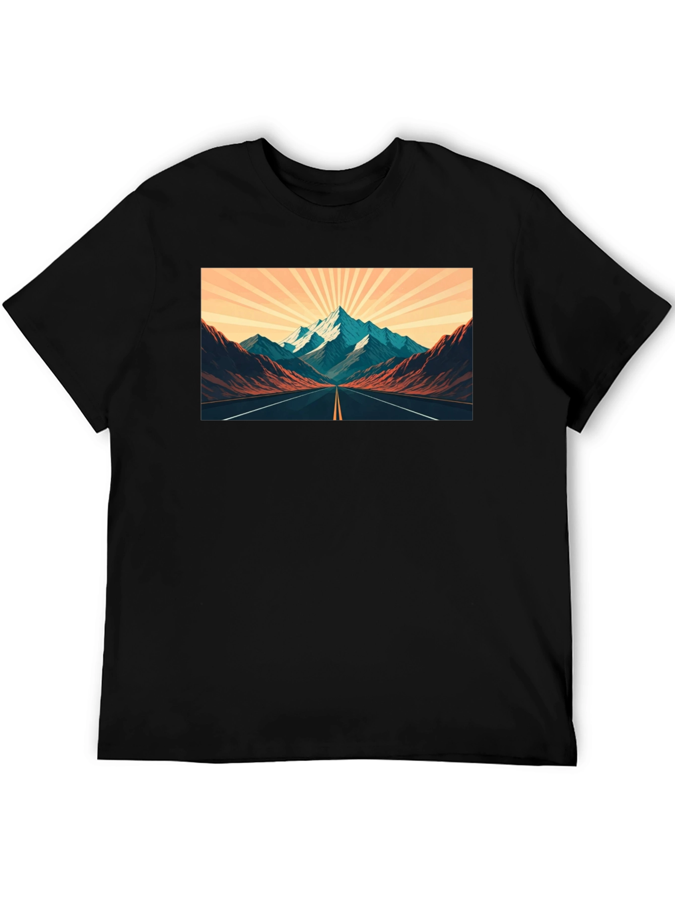 Black Mountain Road Trip Graphic Tee - Black view 5