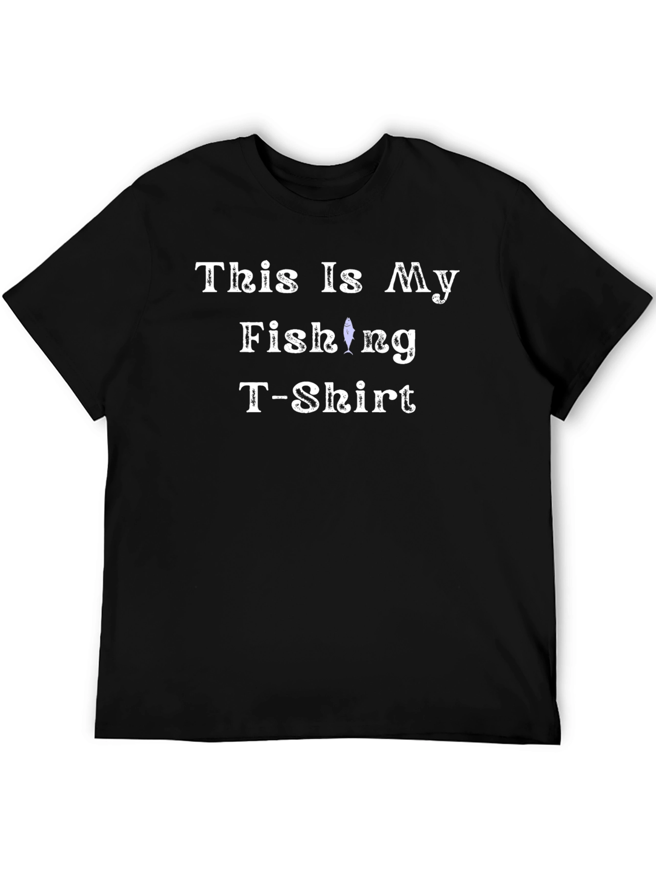 Black Funny Fishing T-Shirt - "This Is My Fishing T-Shirt" view 5