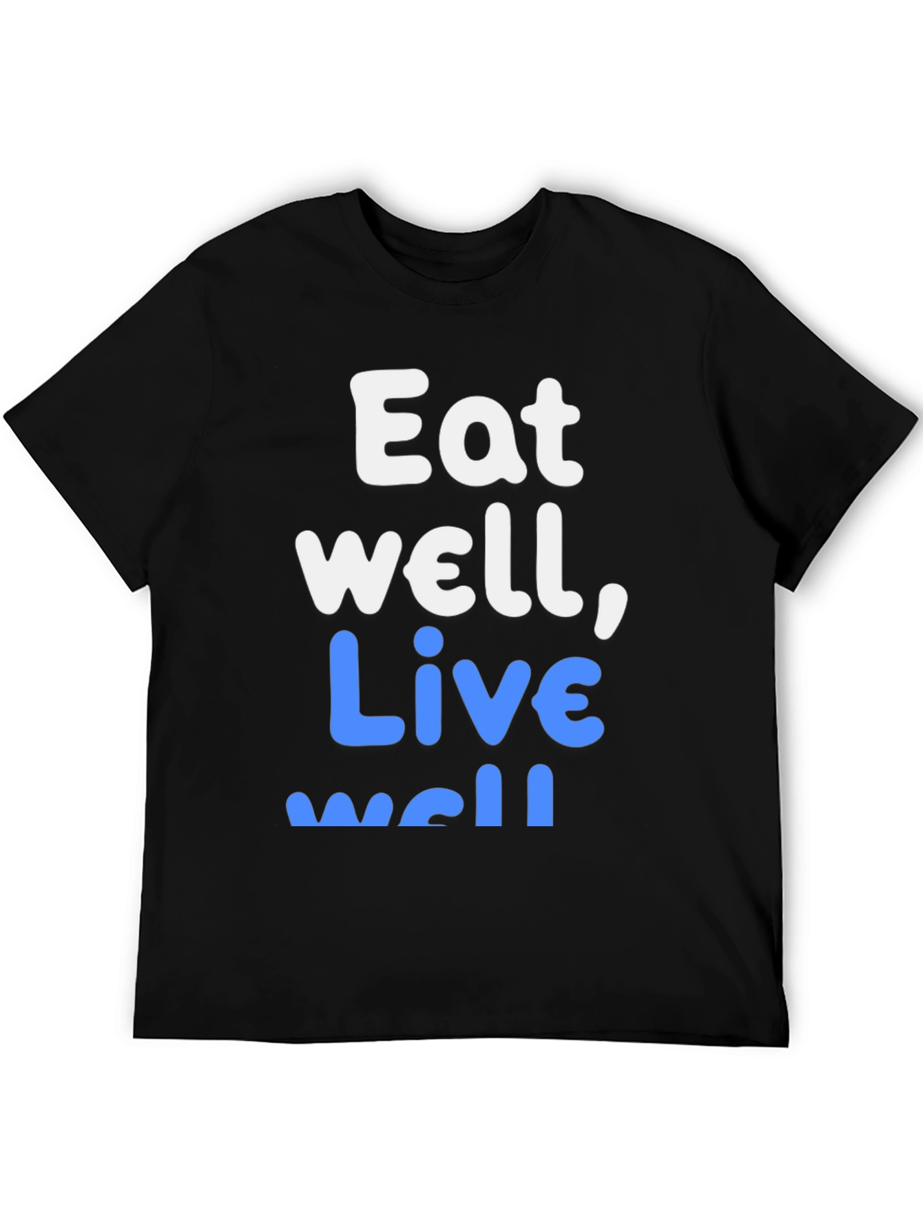 Black Eat Well, Live Well Graphic Tee - Unisex view 5