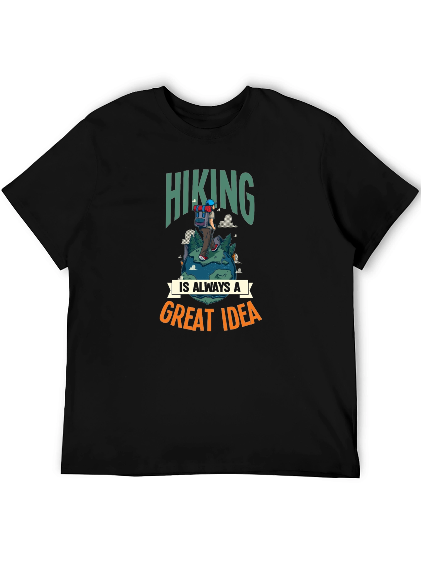 Black Hiking Is Always a Great Idea T-Shirt view 5