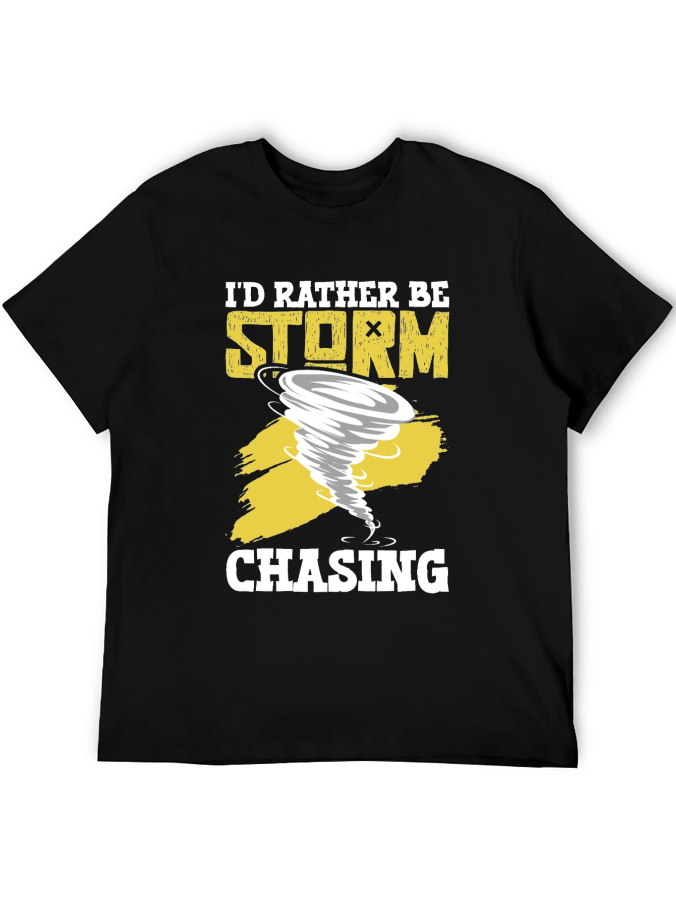 Black Storm Chaser T-Shirt - Tornado Graphic Novelty Tee view 5