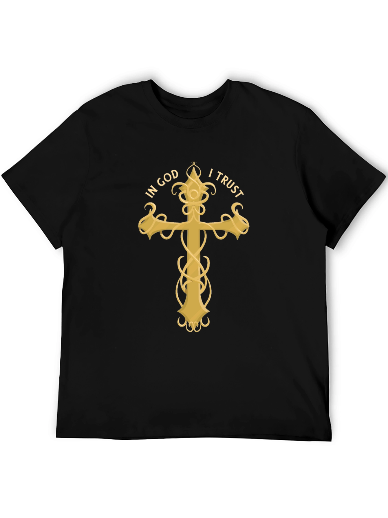 Black In God I Trust Black Graphic T-Shirt view 5
