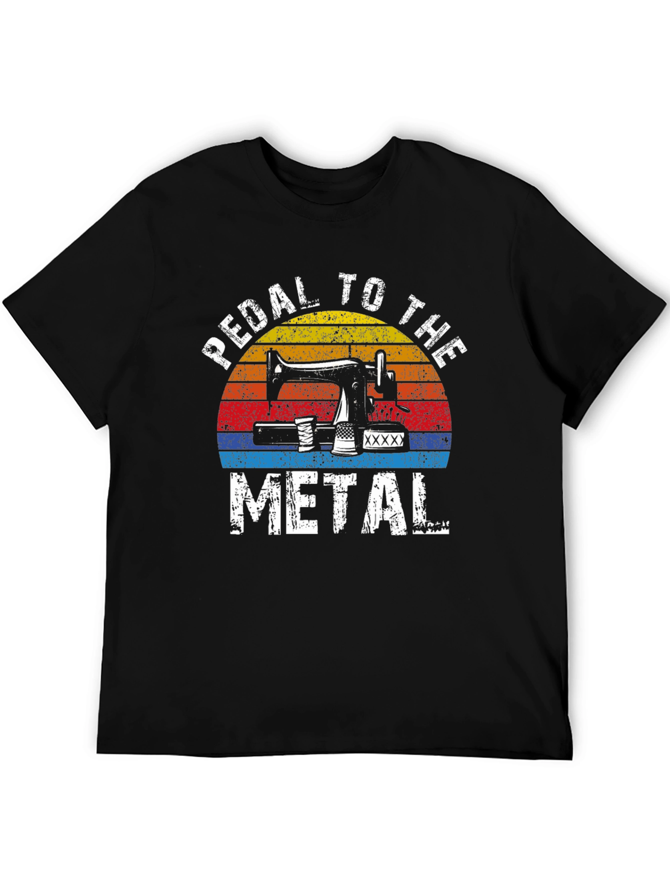 Black Pedal to the Metal Sewing T-Shirt view 5