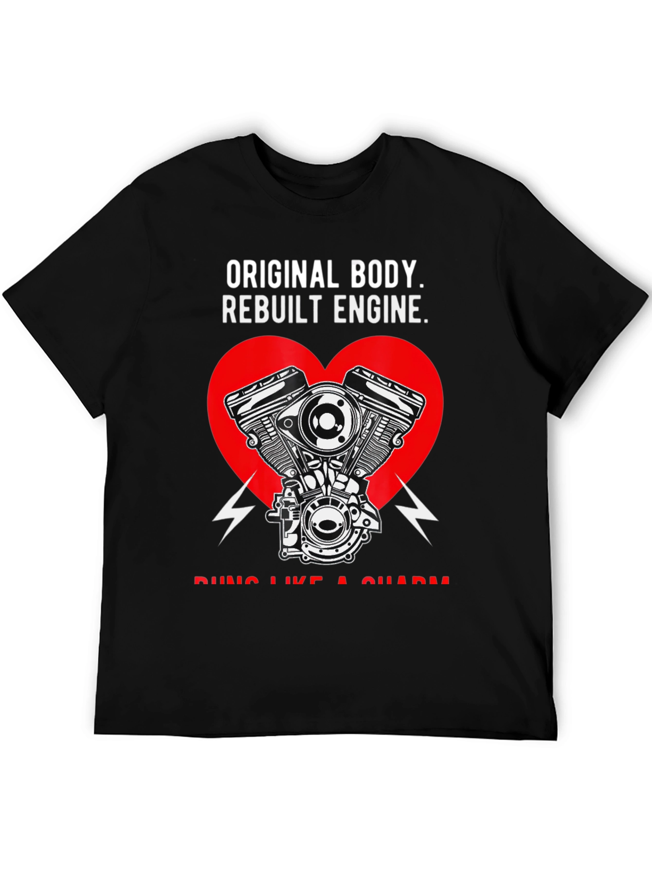 Black Original Body Rebuilt Engine Men's Tee view 5