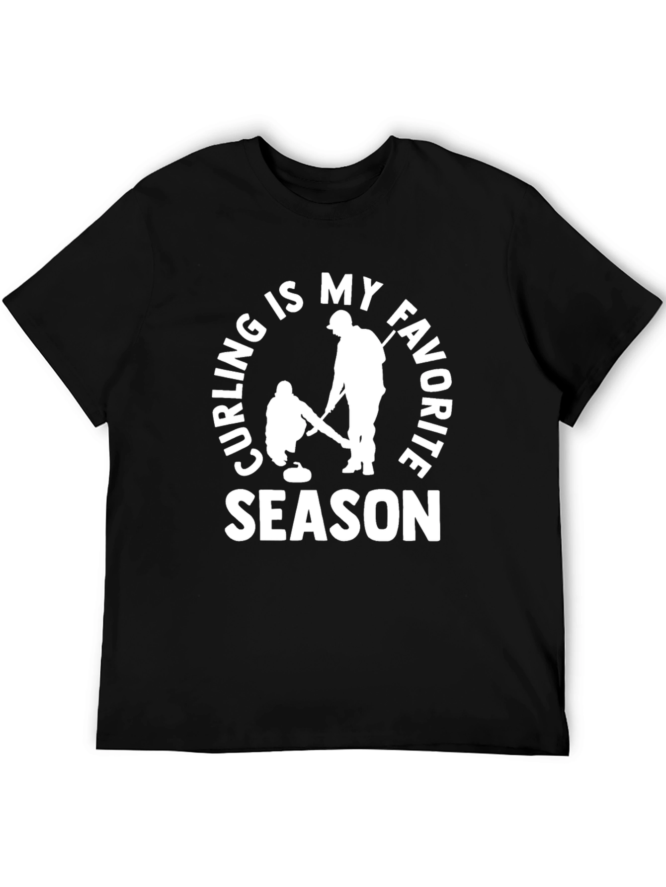 Black Curling is My Favorite Season T-Shirt view 5