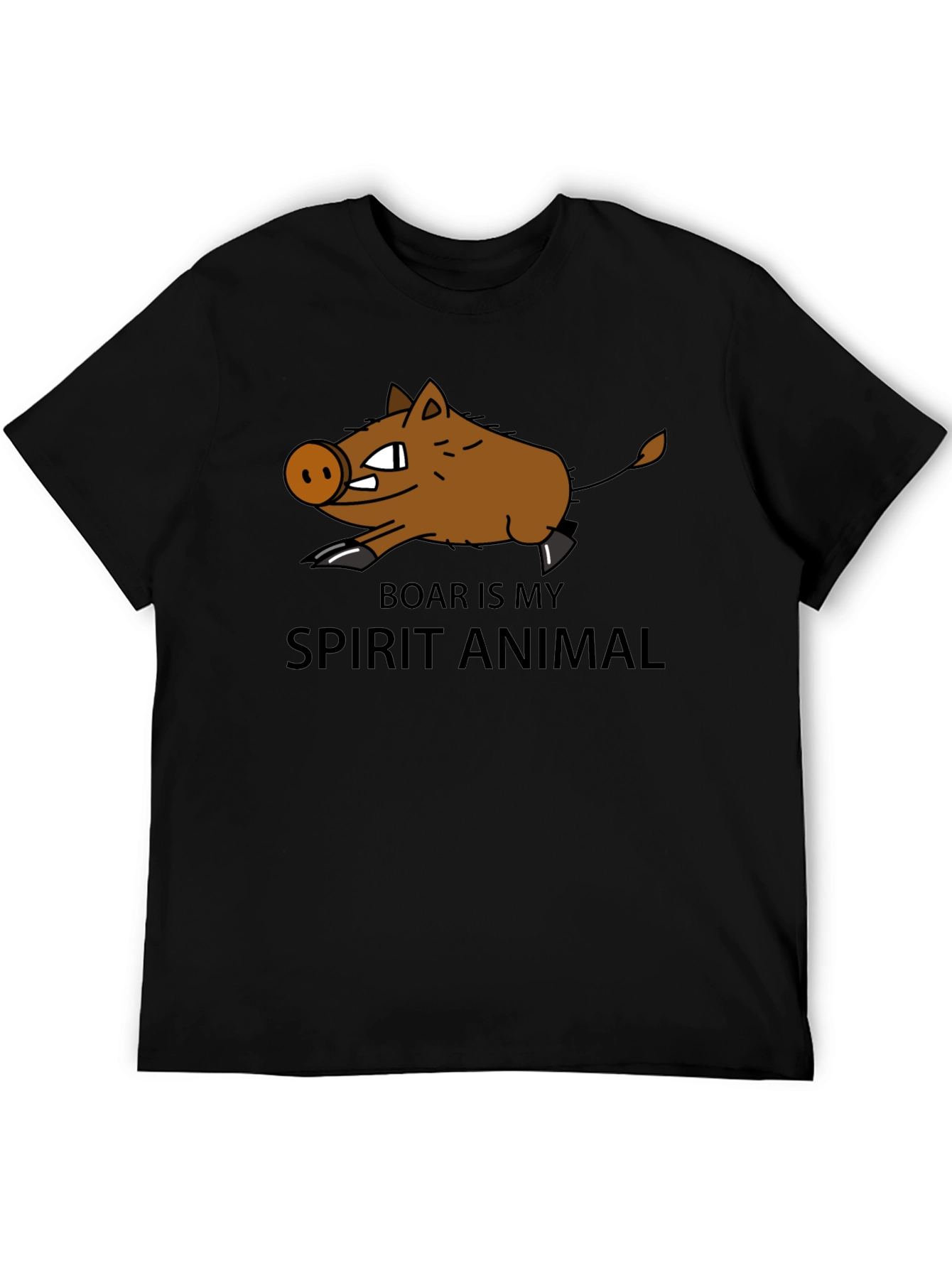Black Boar Is My Spirit Animal Graphic T-Shirt view 5