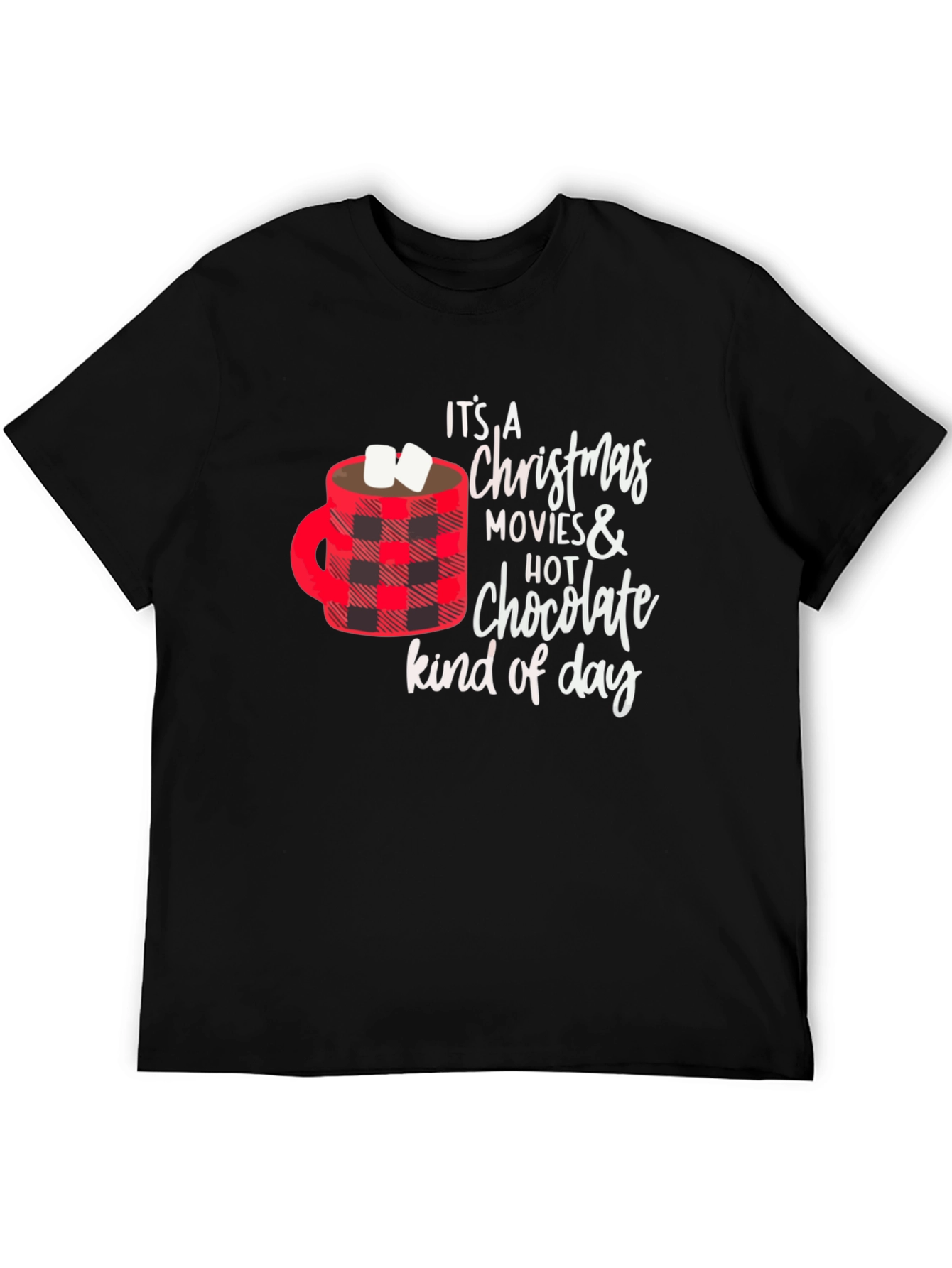 Black Christmas Movies & Hot Chocolate T-Shirt view 5