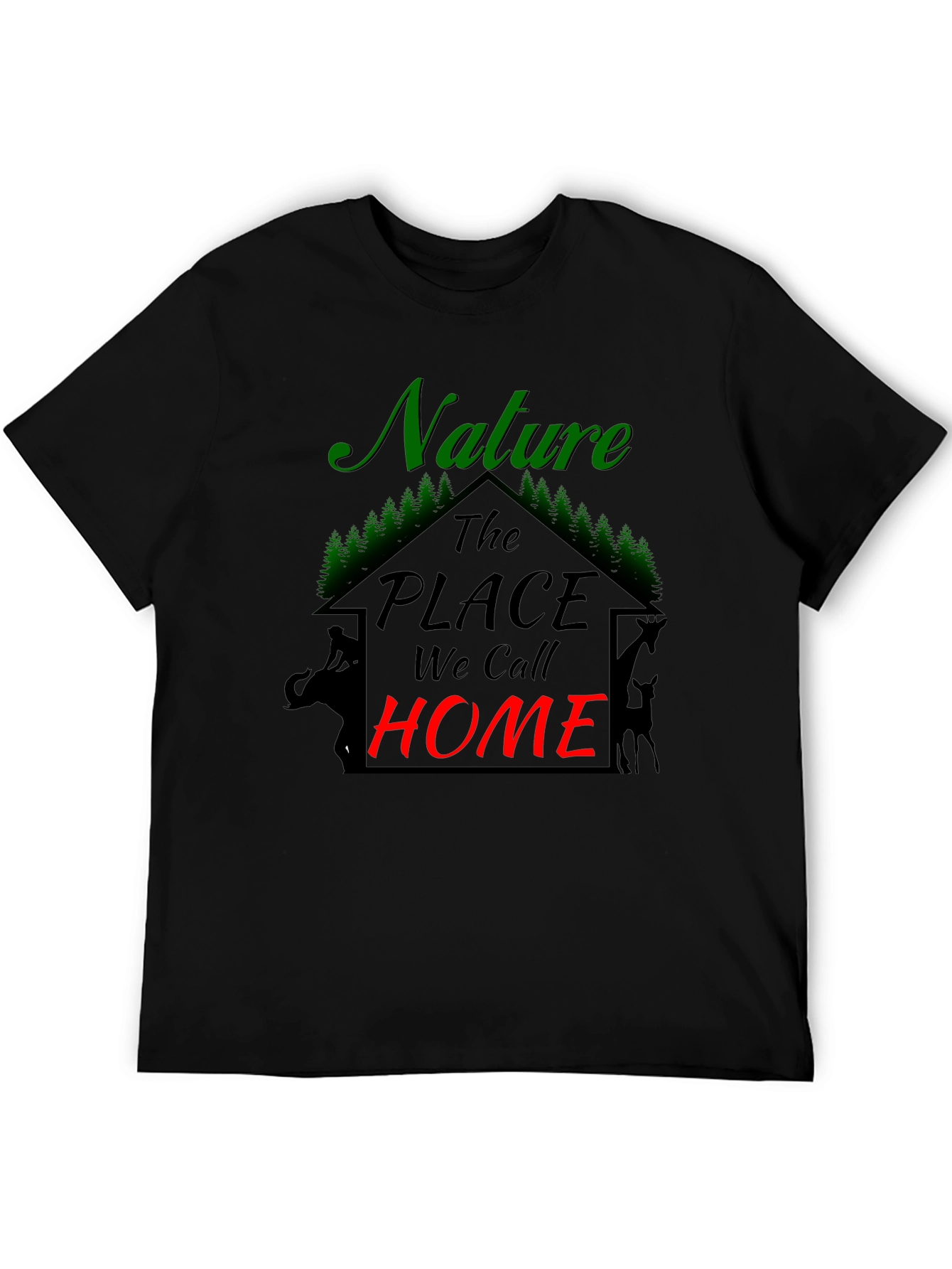 Black Nature Is Home Black Tee view 5