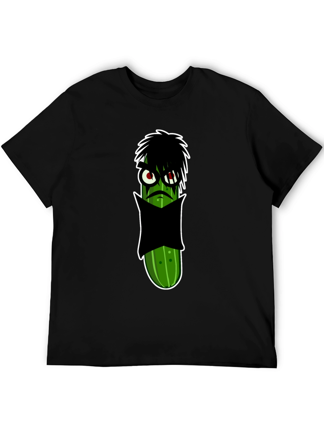 Black Emo Pickle Graphic Tee - Unique & Fun Design view 5