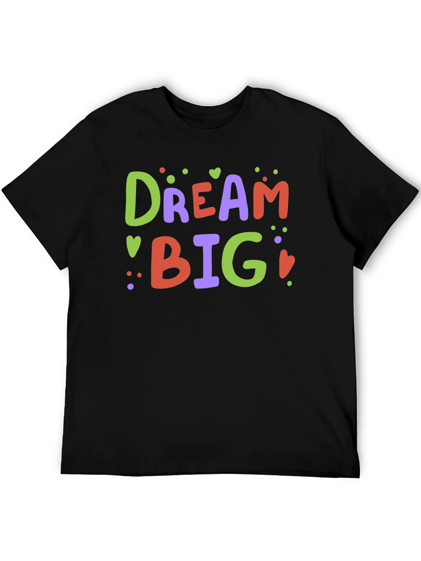 Black Dream Big Graphic Tee - Motivational T-Shirt view 5