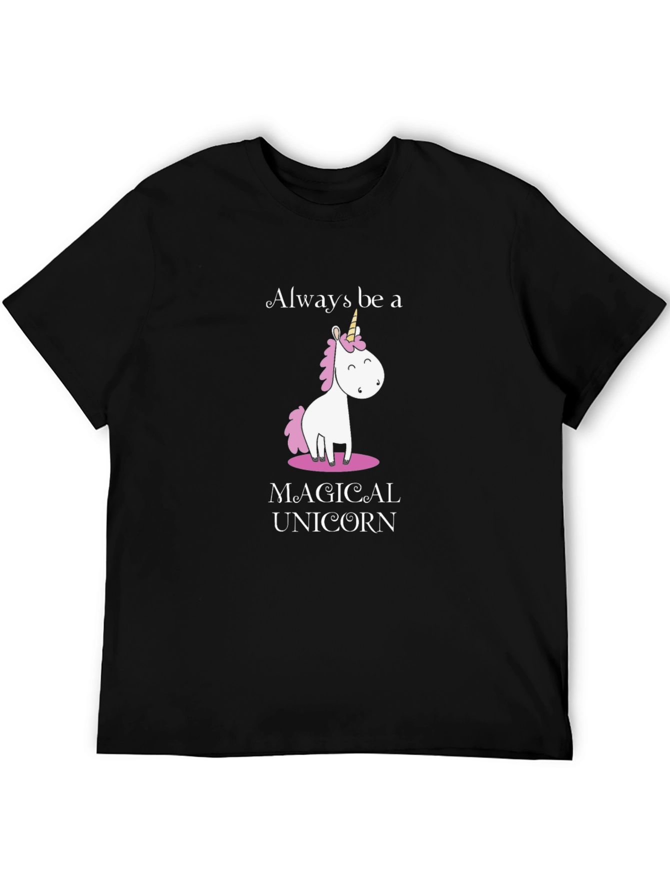 Black Magical Unicorn Graphic Tee - Always Be a Unicorn view 5
