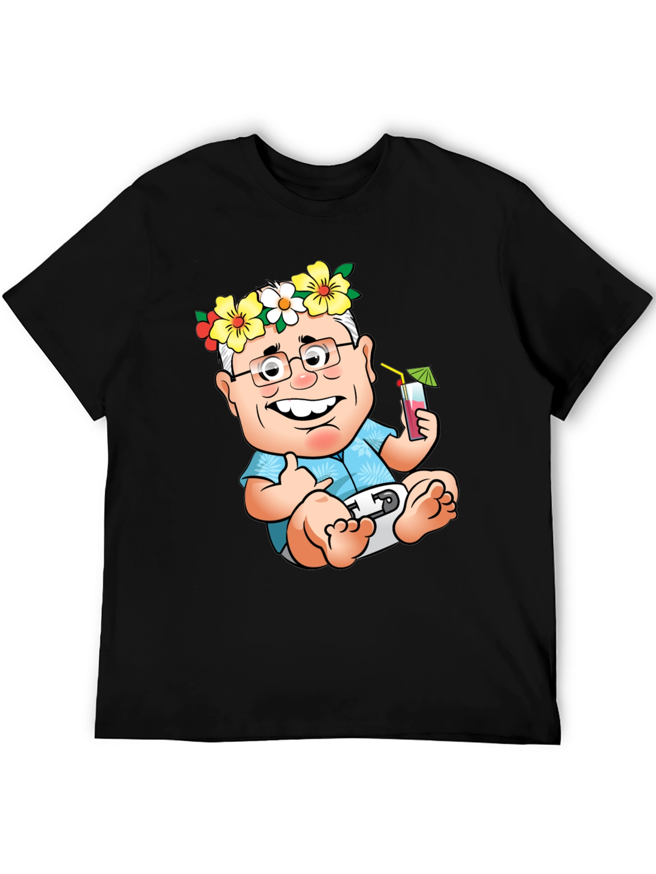 Black Funny Baby Cartoon T-Shirt  view 5