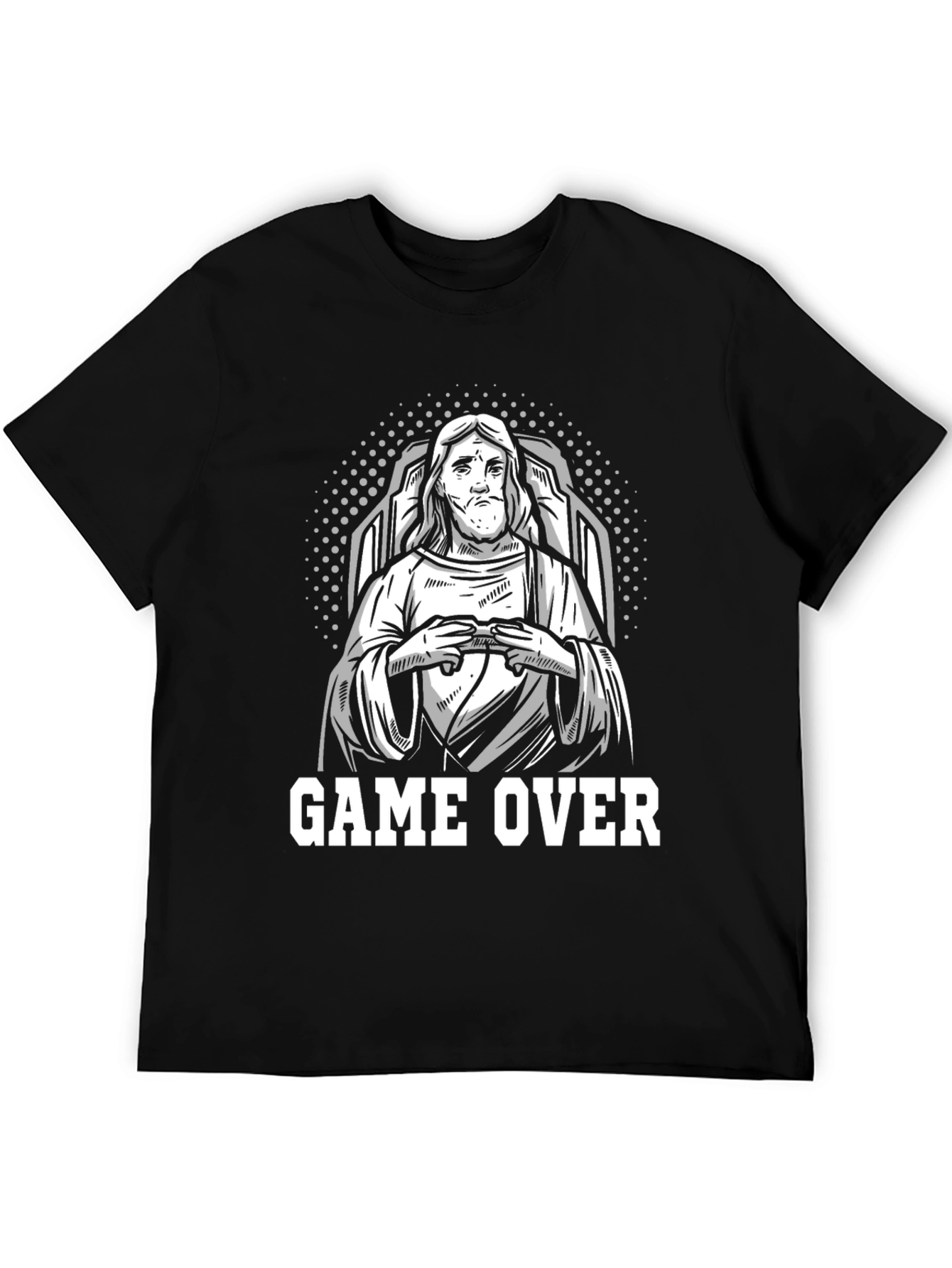 Black Game Over Jesus T-Shirt view 5