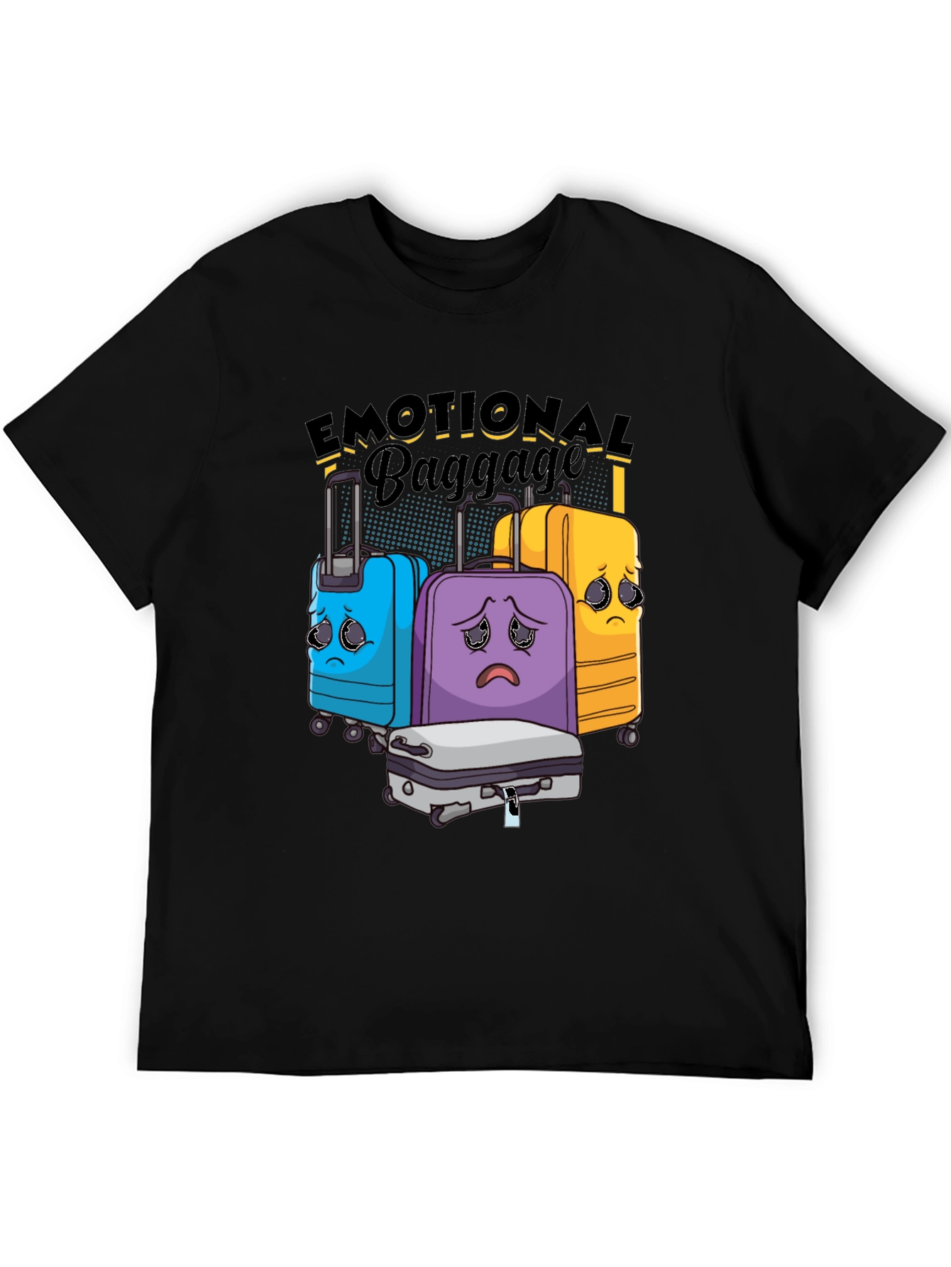 Black Emotional Baggage Graphic T-Shirt view 5