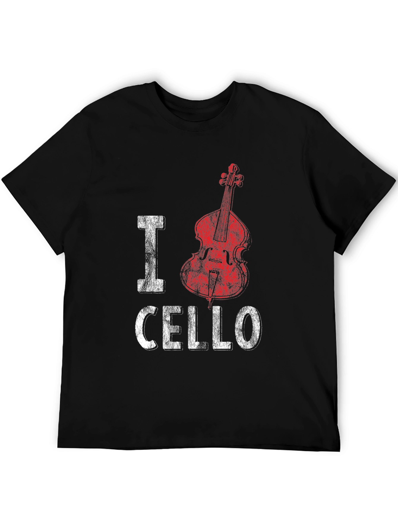 Black I Cello Music T-Shirt - Musician Graphic Tee view 5