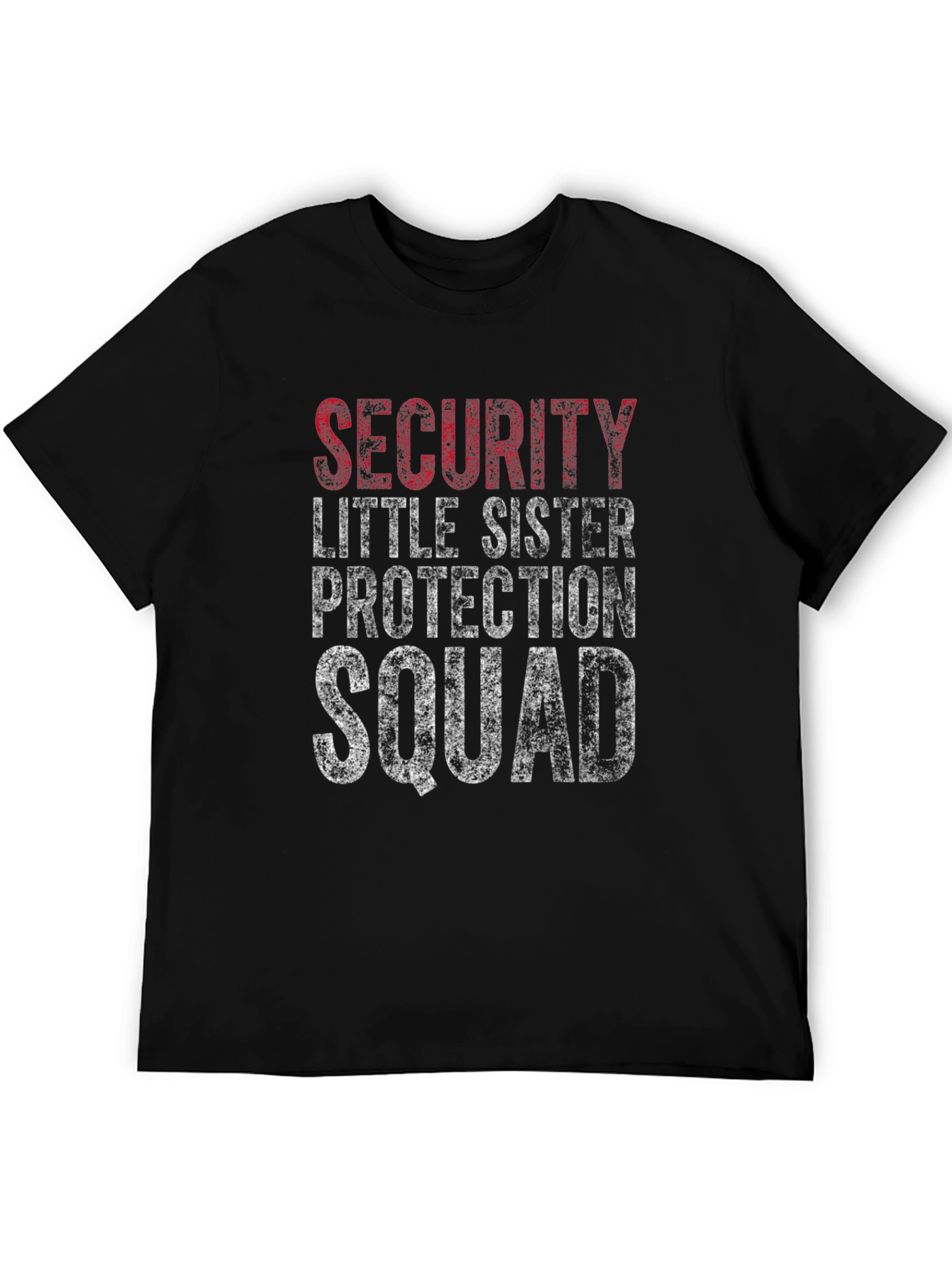 Black Security Little Sister Squad Tee view 5