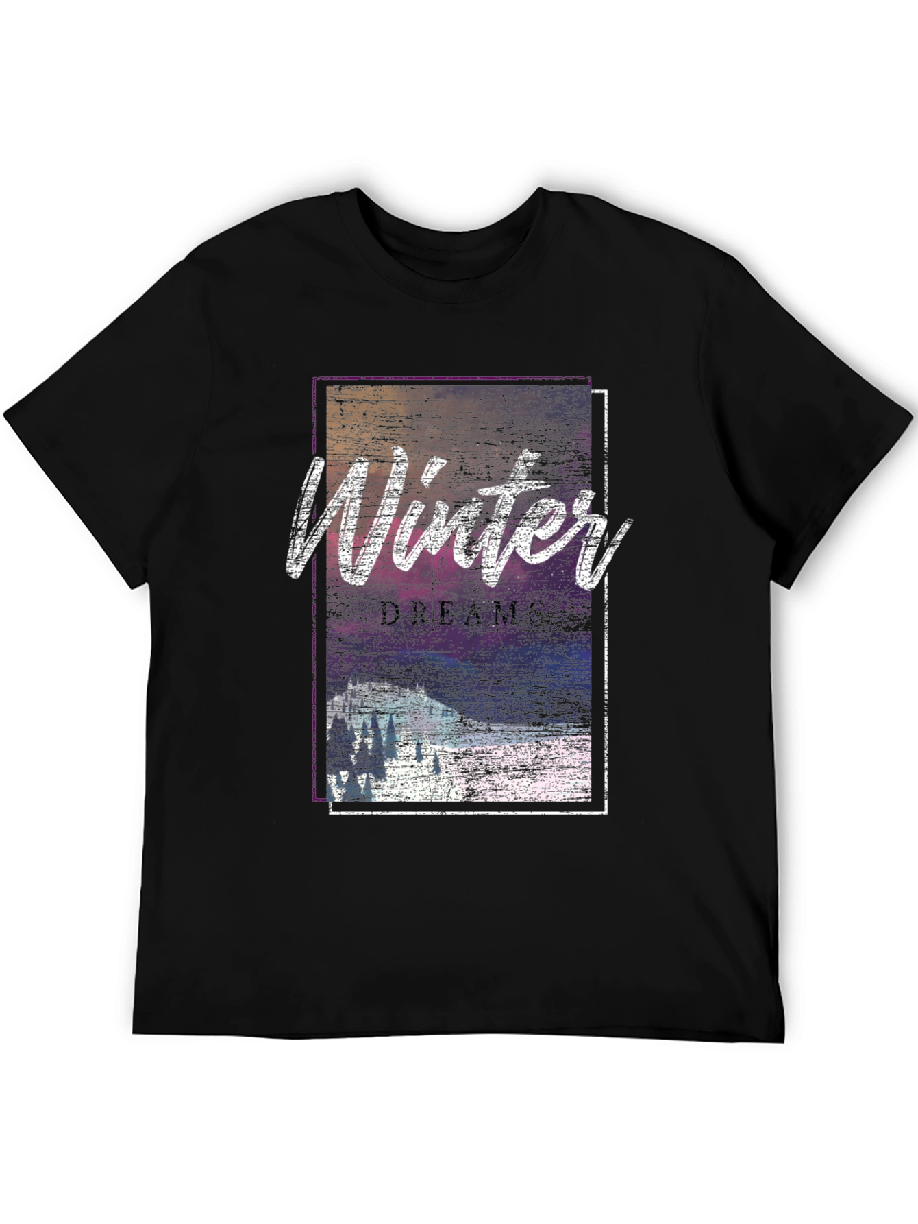 Black Winter Dreams Graphic Tee - Soft Cotton Blend view 5