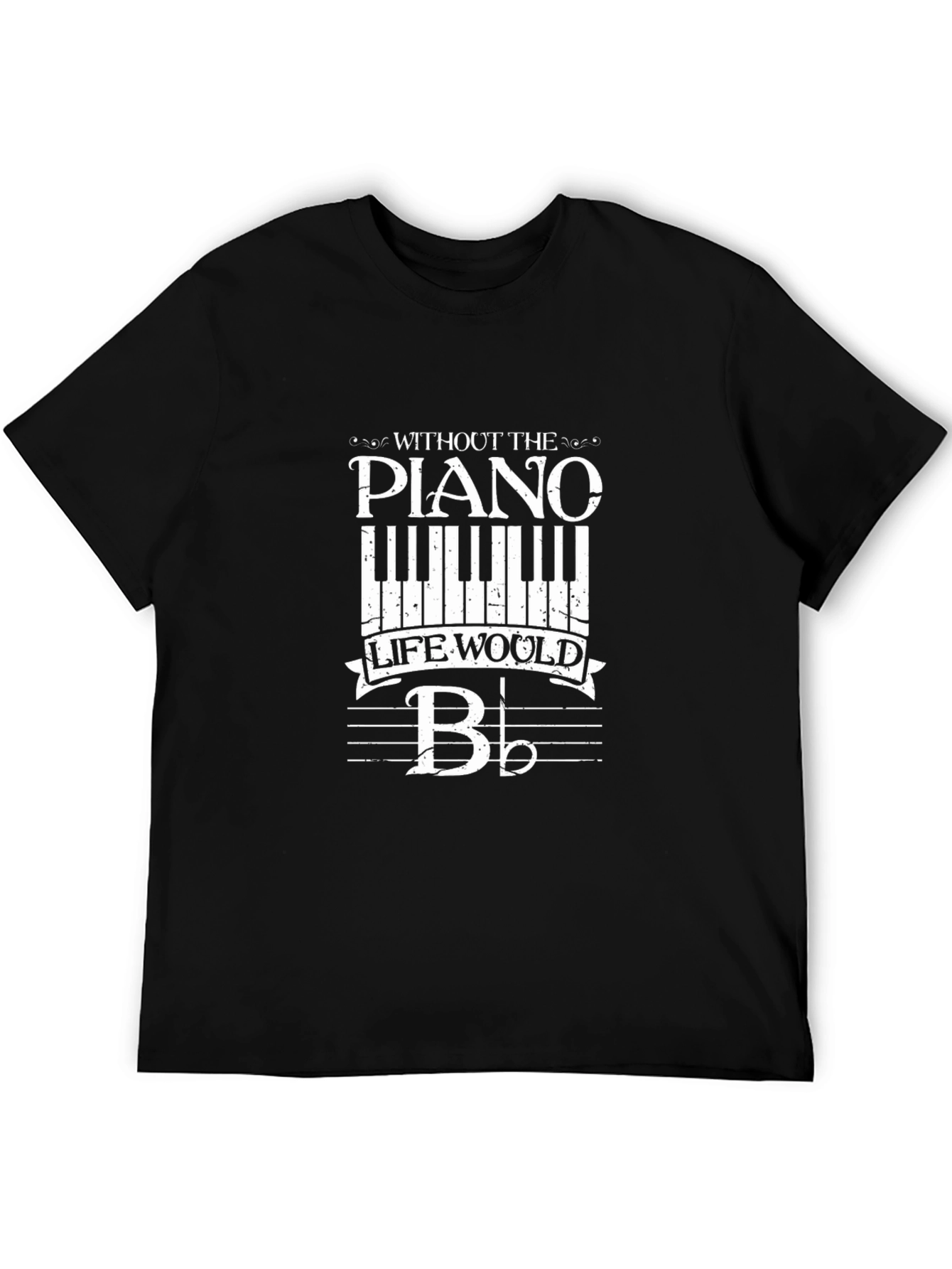 Black Piano Music Lover T-Shirt view 5