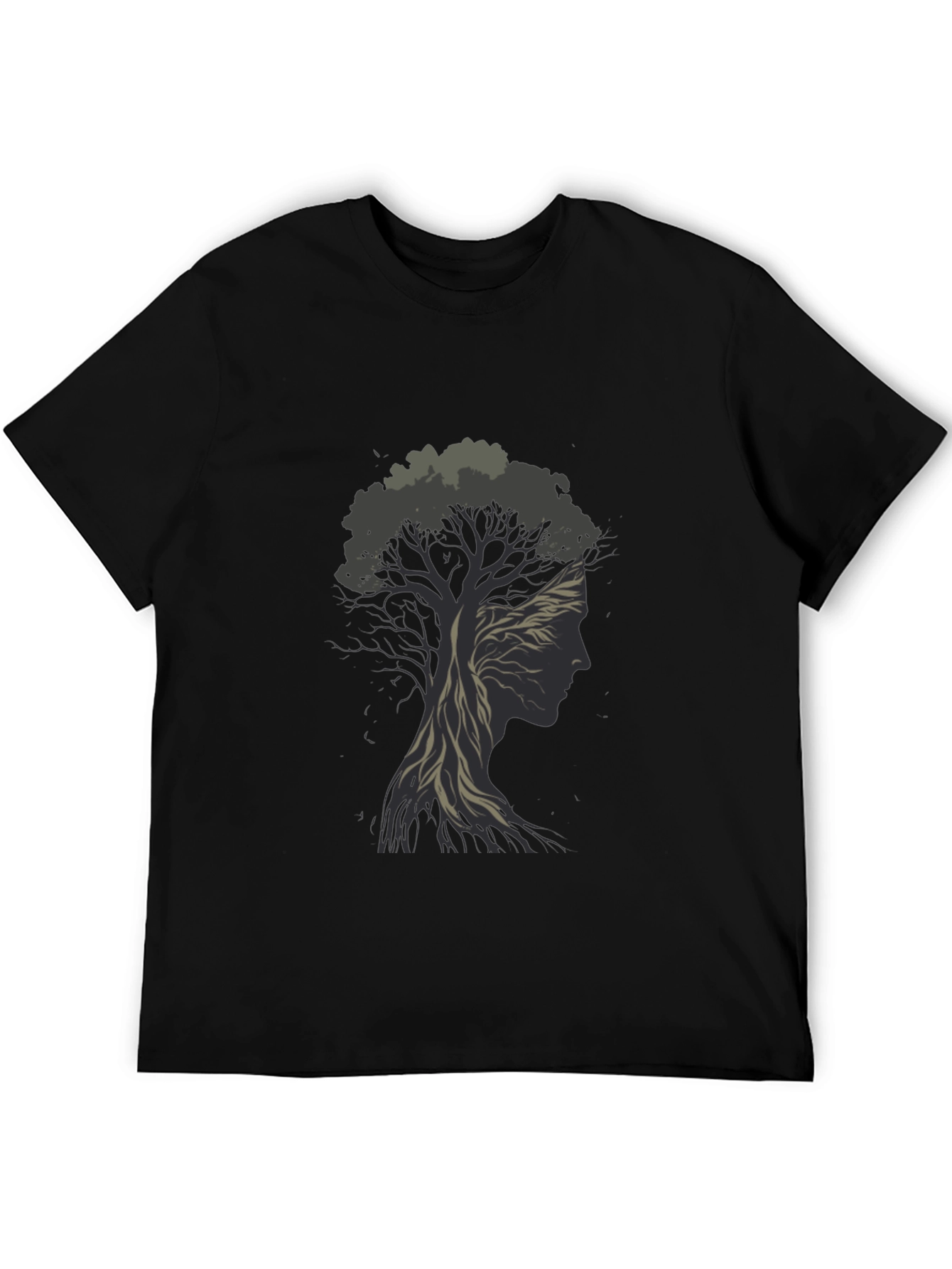 Black Nature's Silhouette Tee - Black Graphic T-Shirt view 5