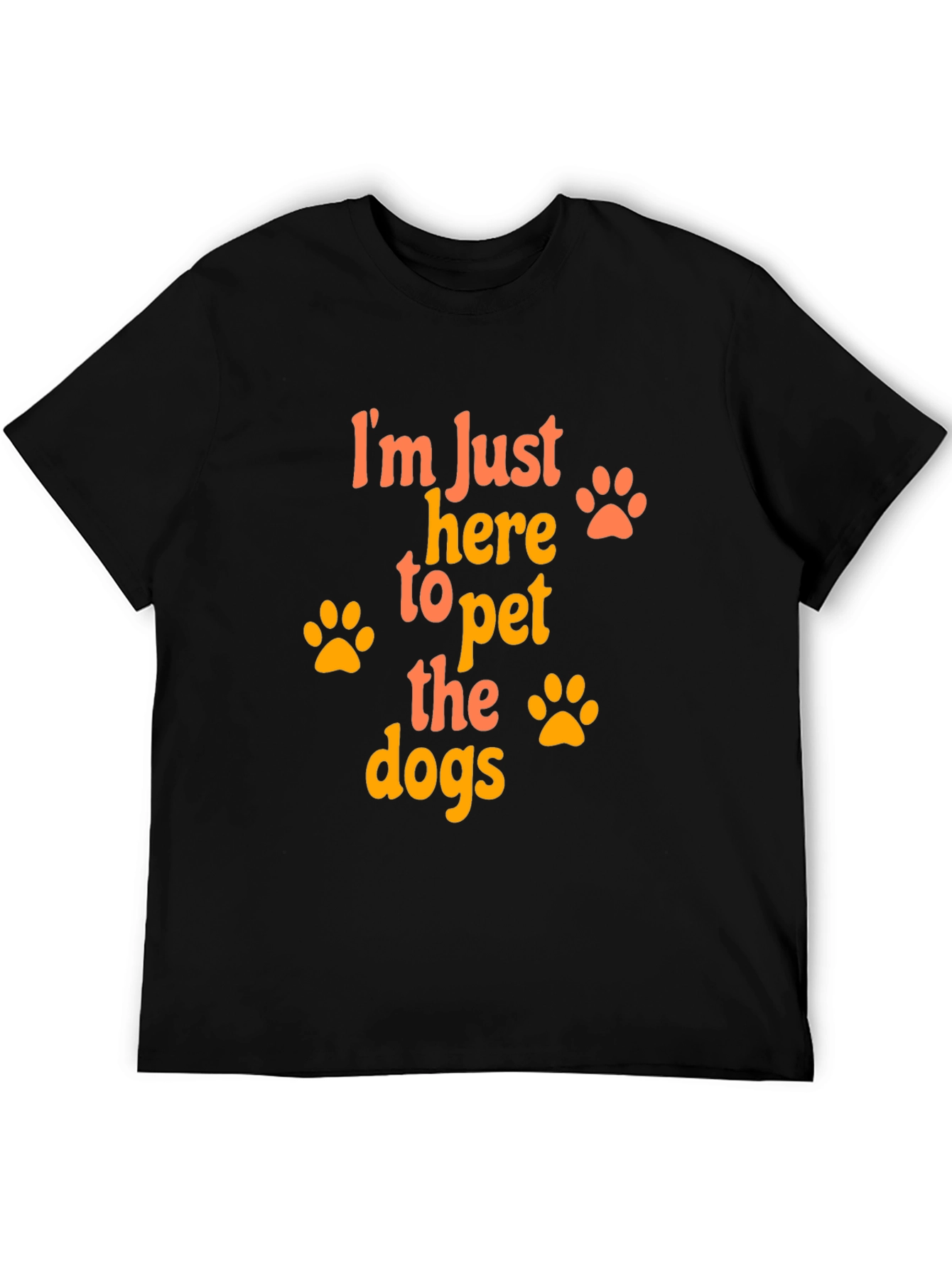 Black Pet the Dogs Graphic T-Shirt view 5