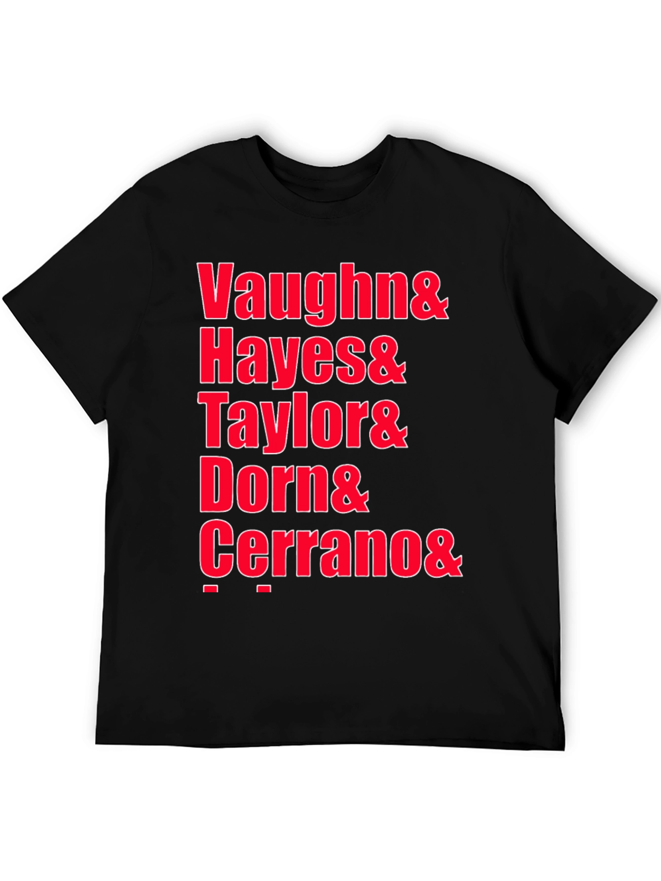 Black Vaughn Hayes Taylor Dorn Cerrano Graphic Tee view 5