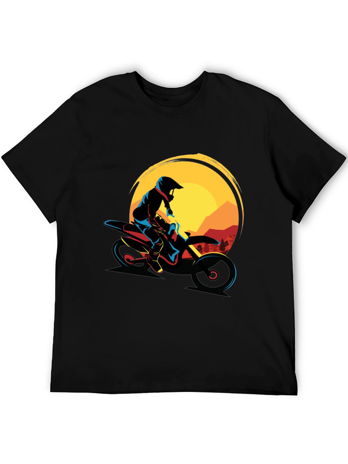 Black Motocross Graphic Tee - Adventure Ride view 5