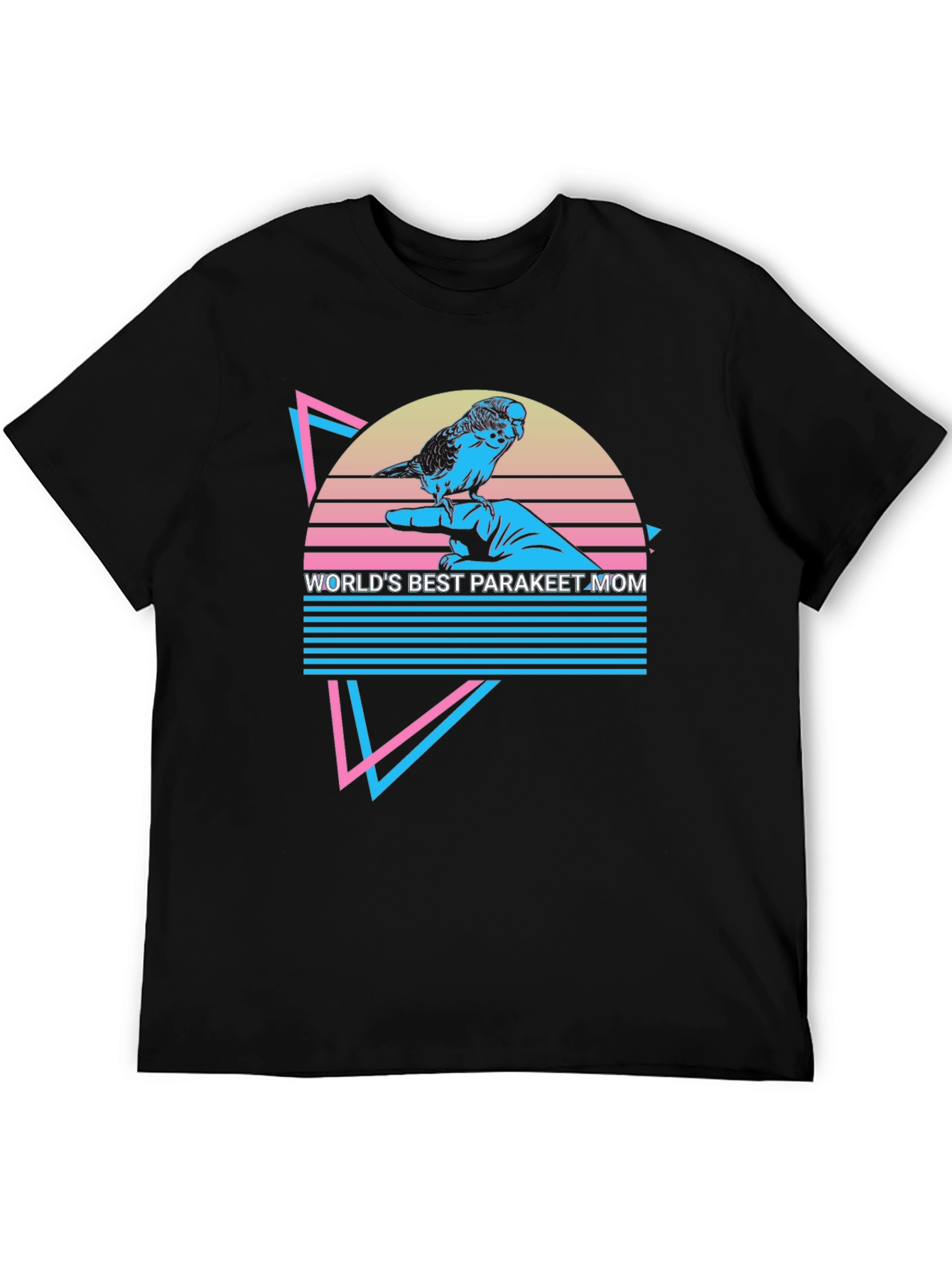 Black World's Best Parakeet Mom T-Shirt view 5