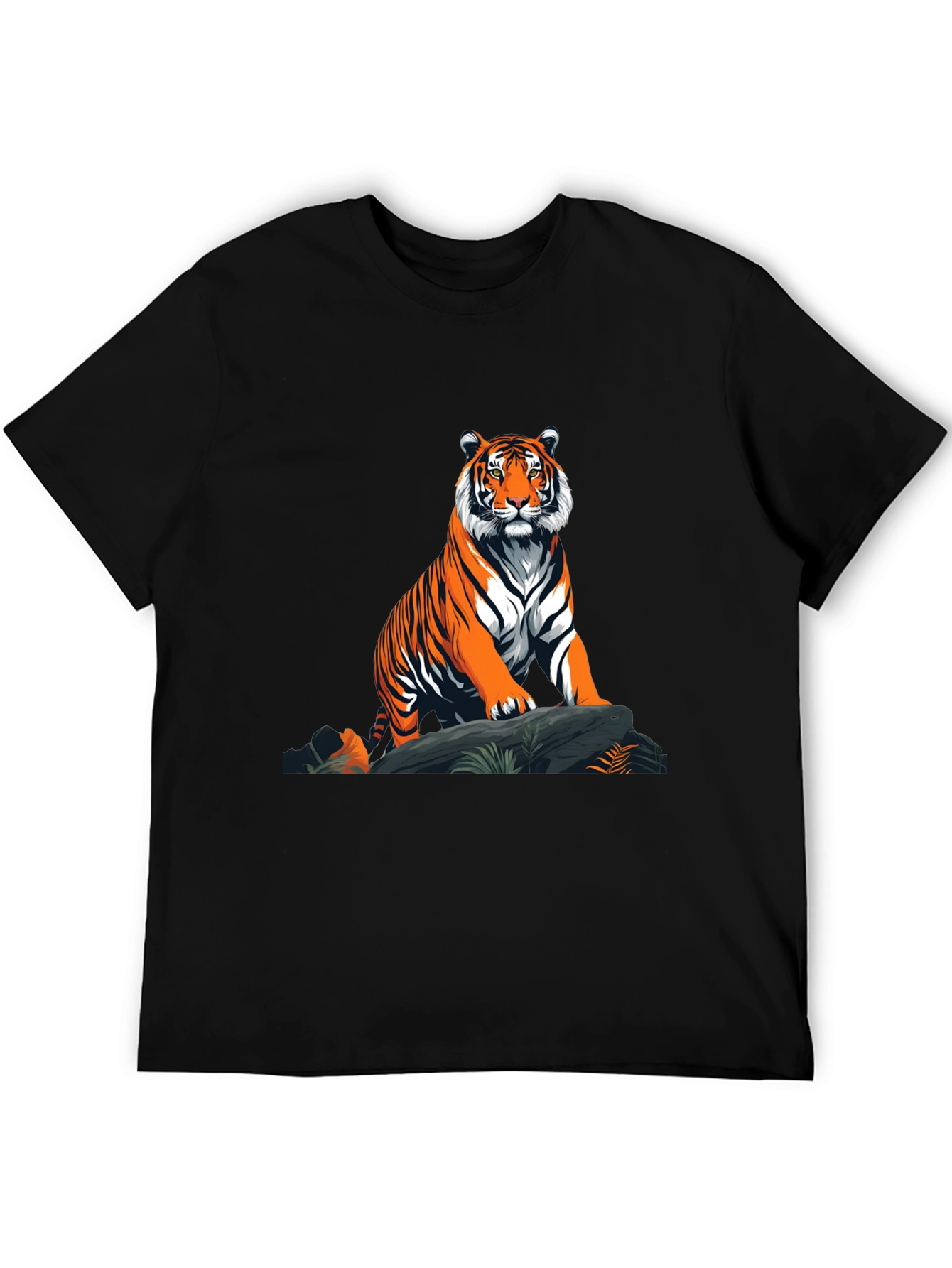 Black Tiger Graphic T-Shirt - Bold Animal Print Tee view 5