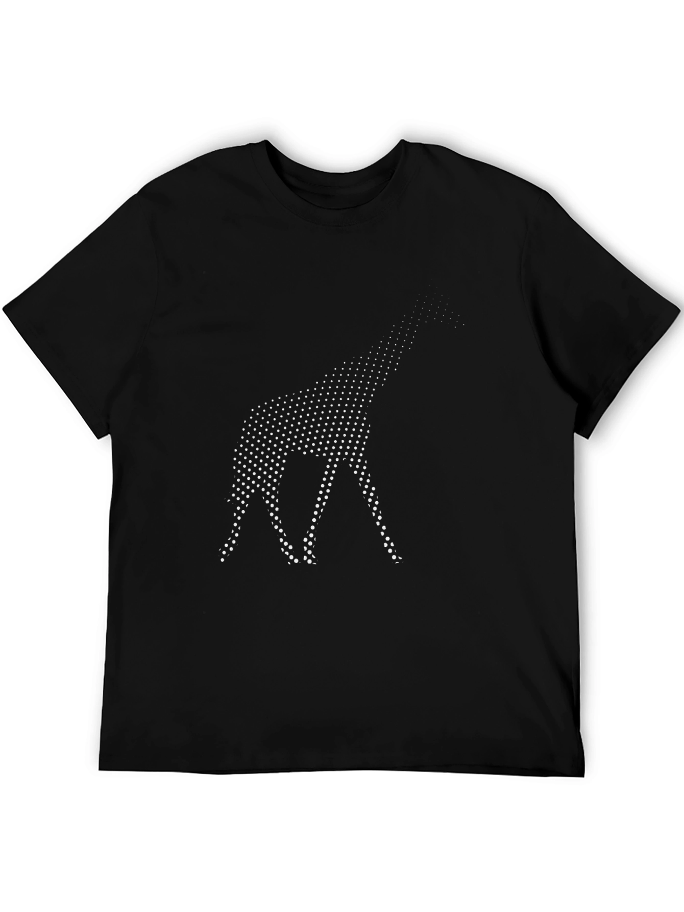 Black Giraffe Graphic Tee - Stylish Men's Black T-Shirt view 5