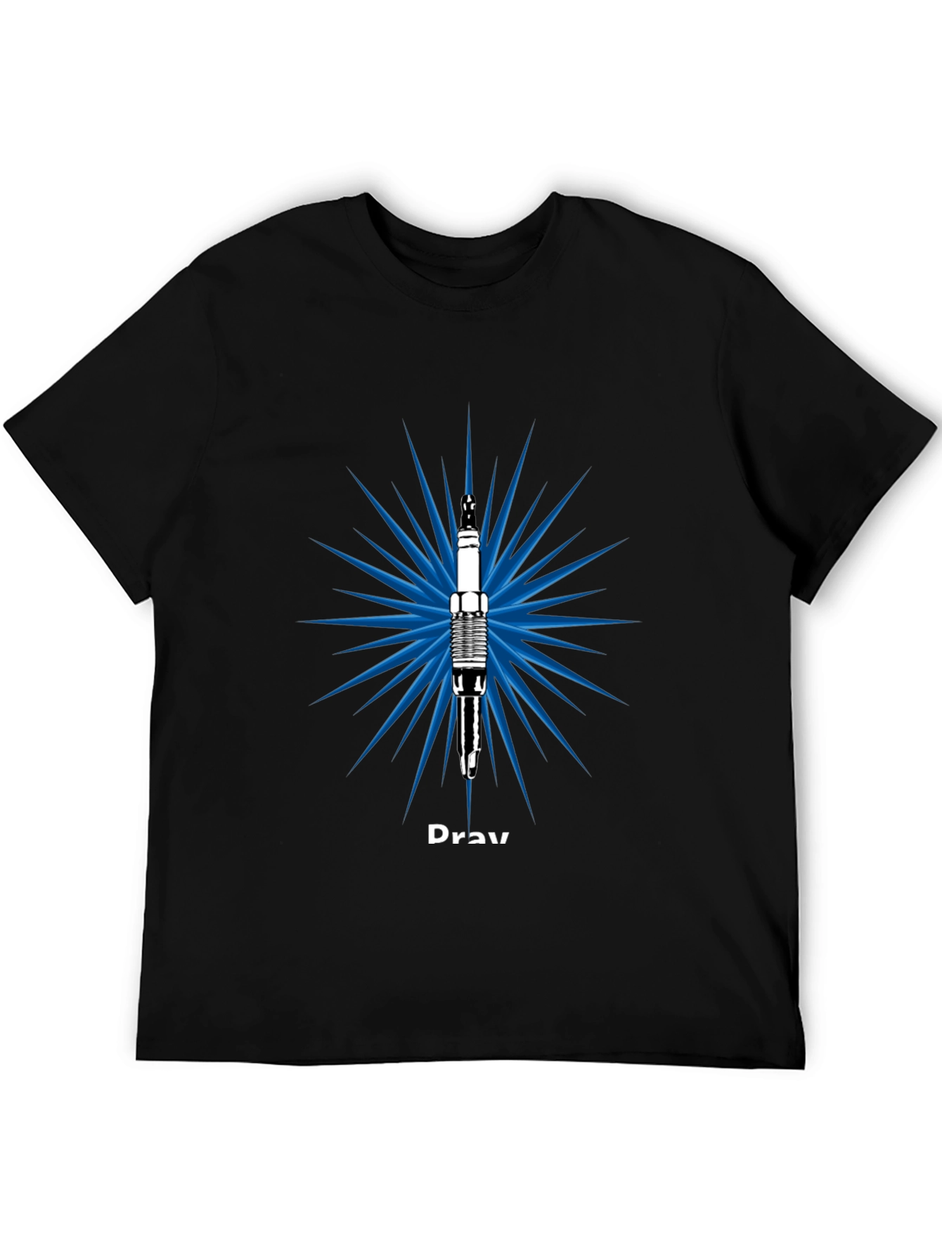 Black Spark Plug Graphic Tee - Drav view 5