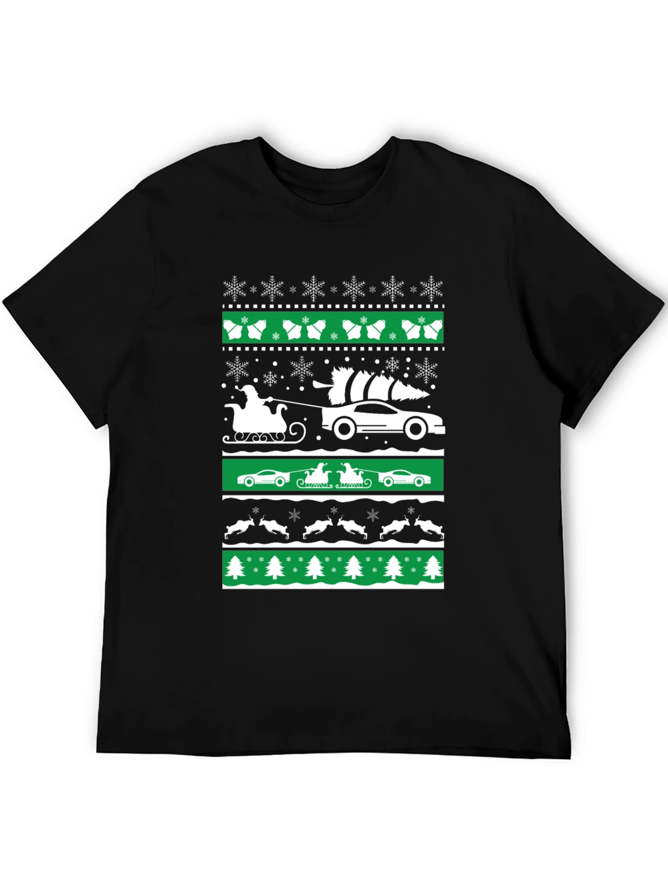 Festive Car Christmas T-Shirt - 5