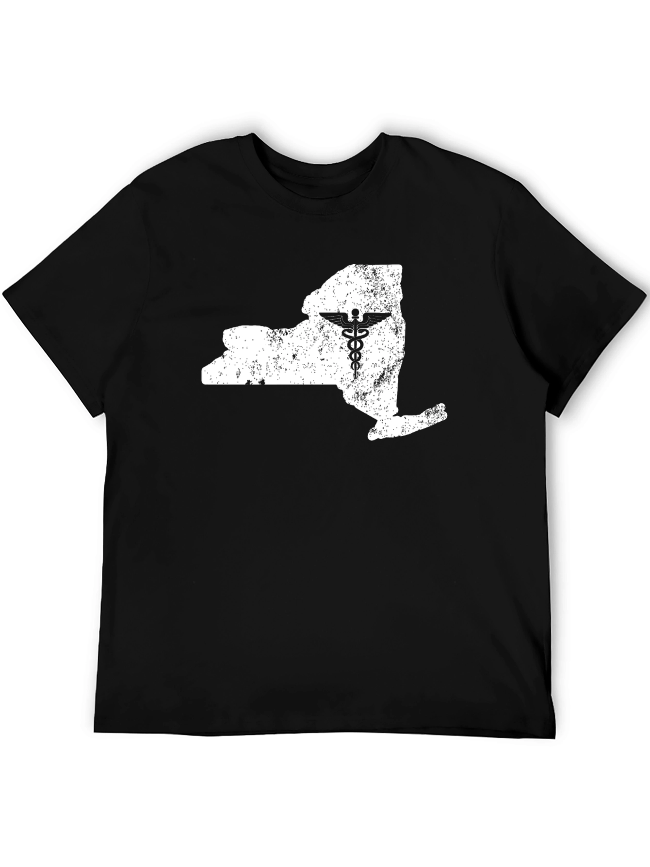 Black New York State Medical Symbol T-Shirt view 5