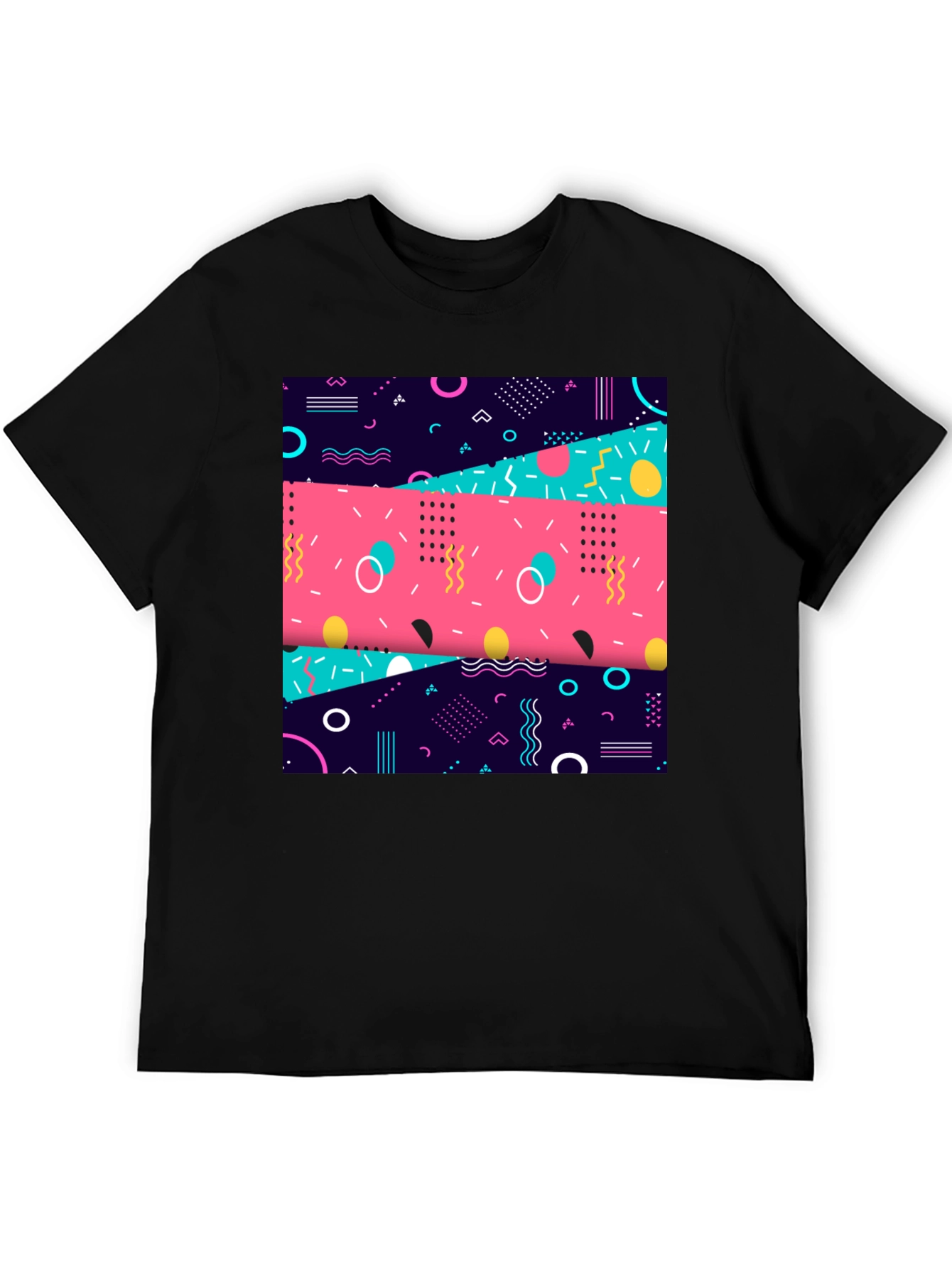 Retro 90s Graphic Tee - Geometric Pattern Shirt - 5