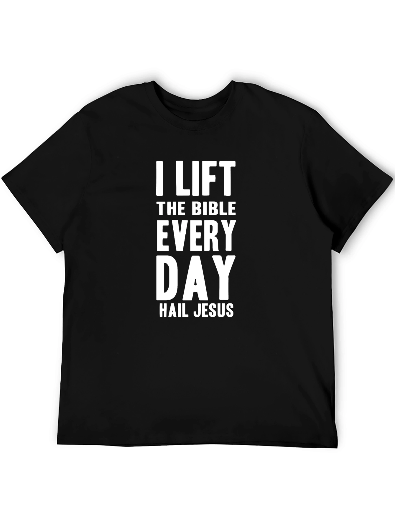 Black I Lift the Bible T-Shirt view 5