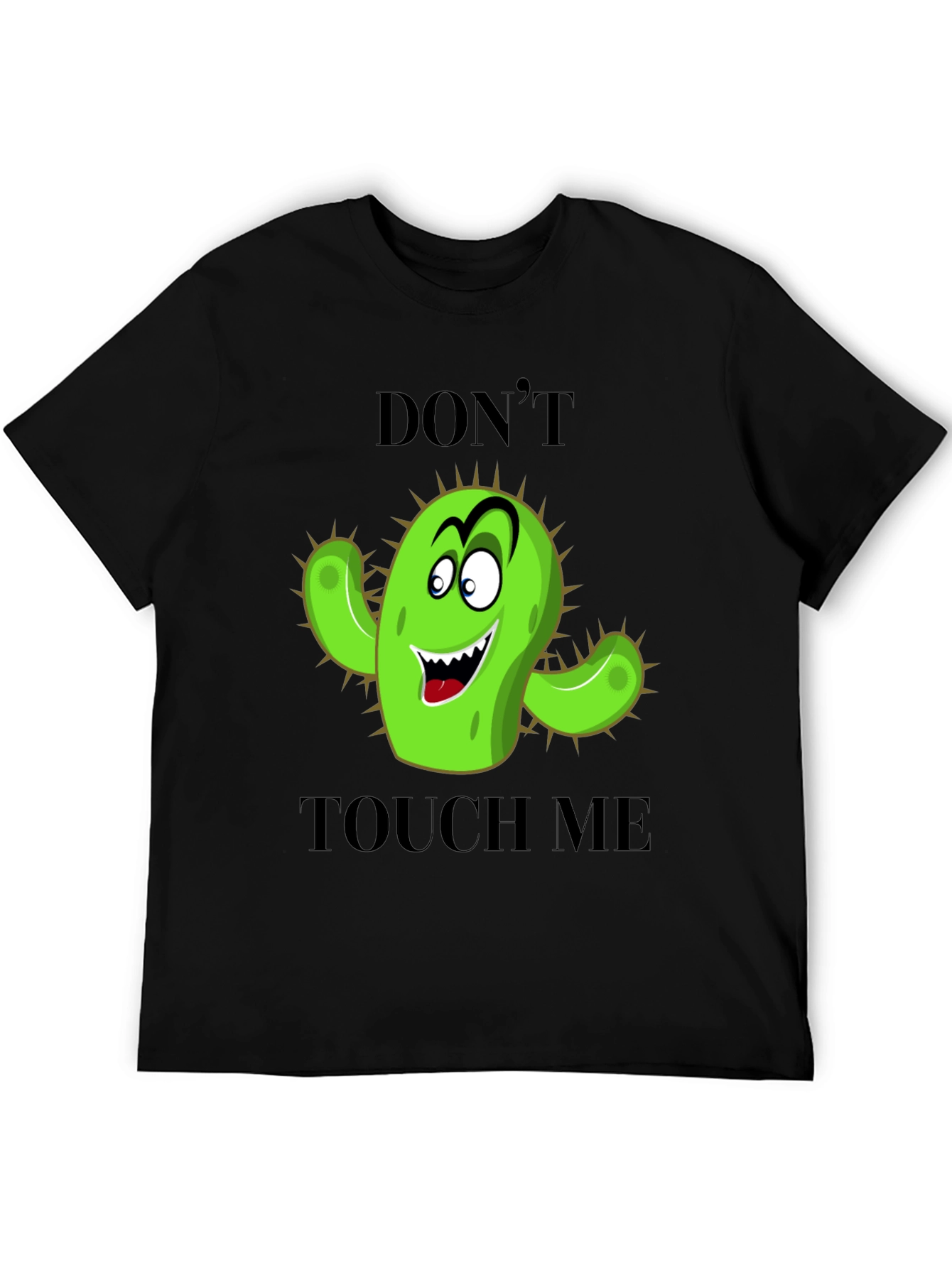 Black Don't Touch Me Cactus Graphic Tee view 5
