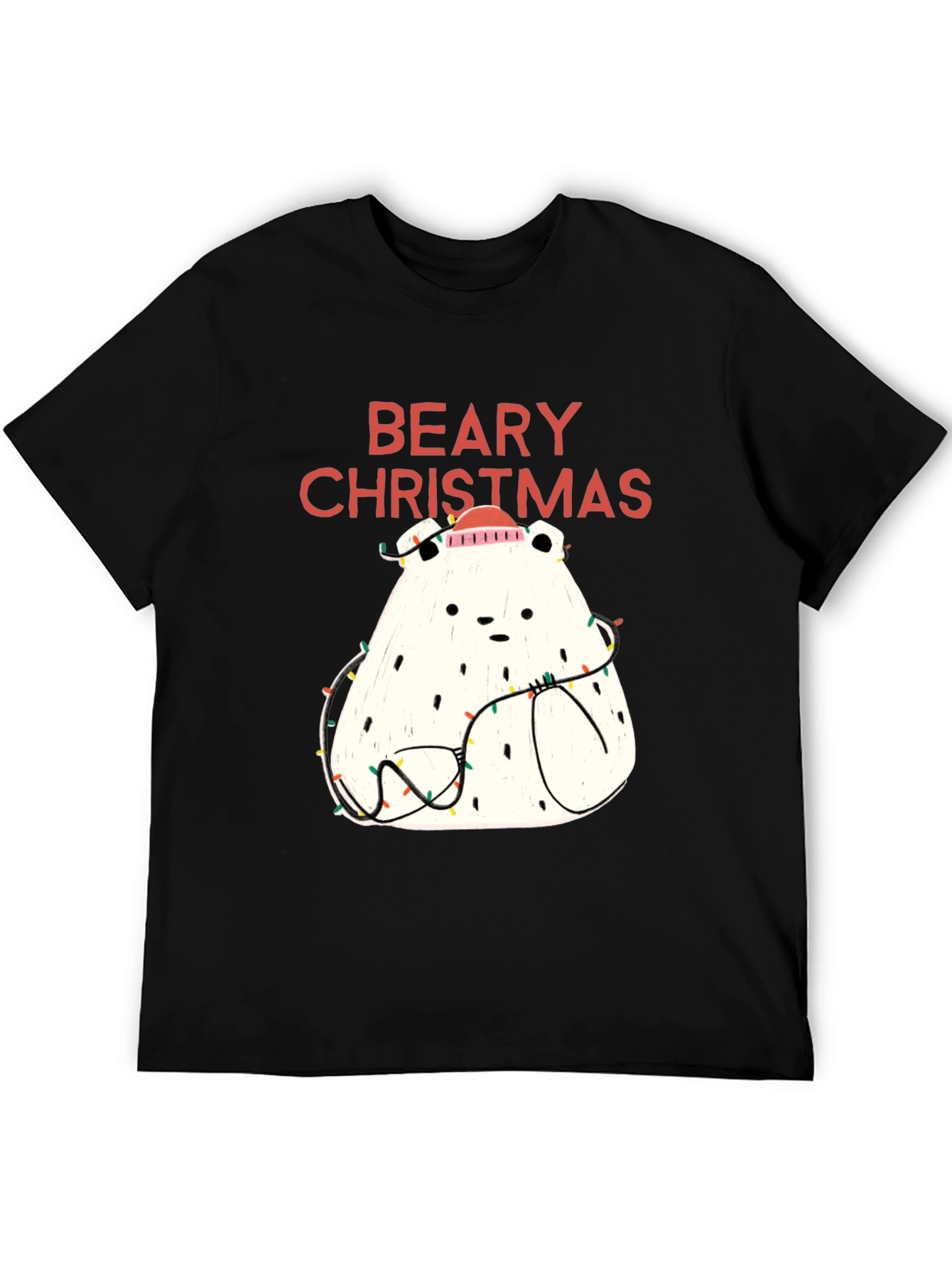 Black Beary Christmas Graphic Tee - Holiday Fun view 5