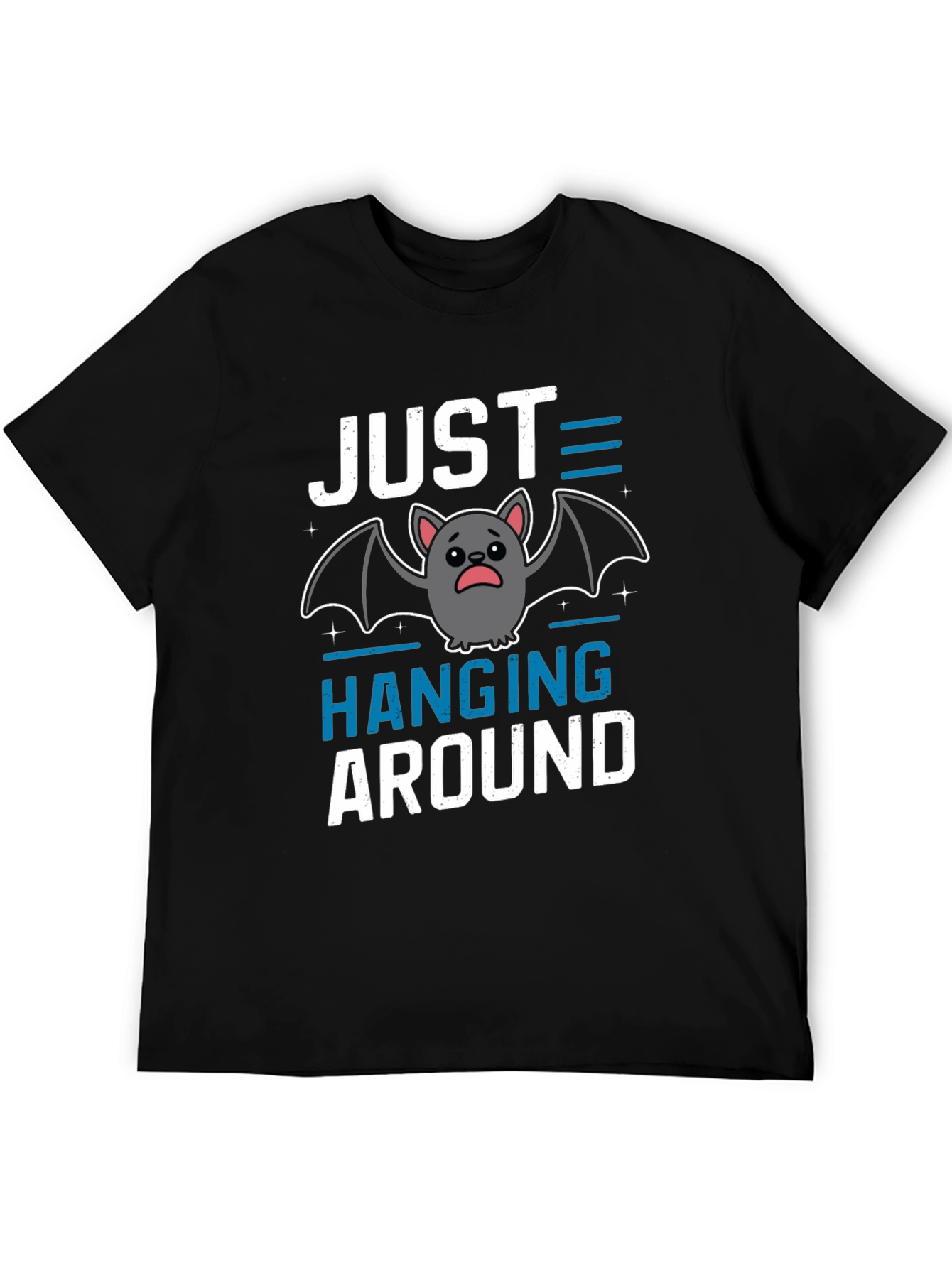 Black Just Hanging Around Bat T-Shirt view 5