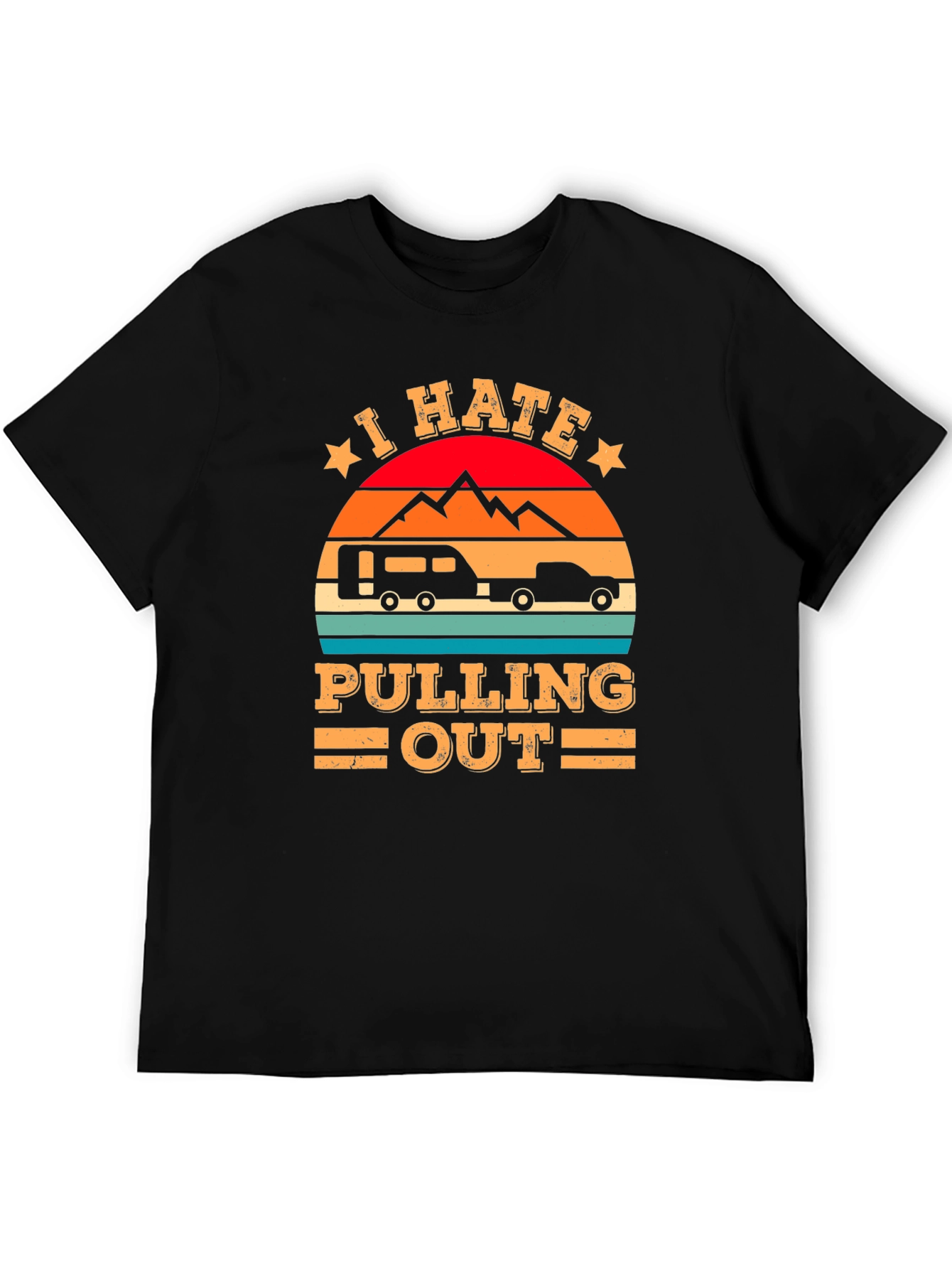 Black I Hate Pulling Out Camping T-Shirt view 5