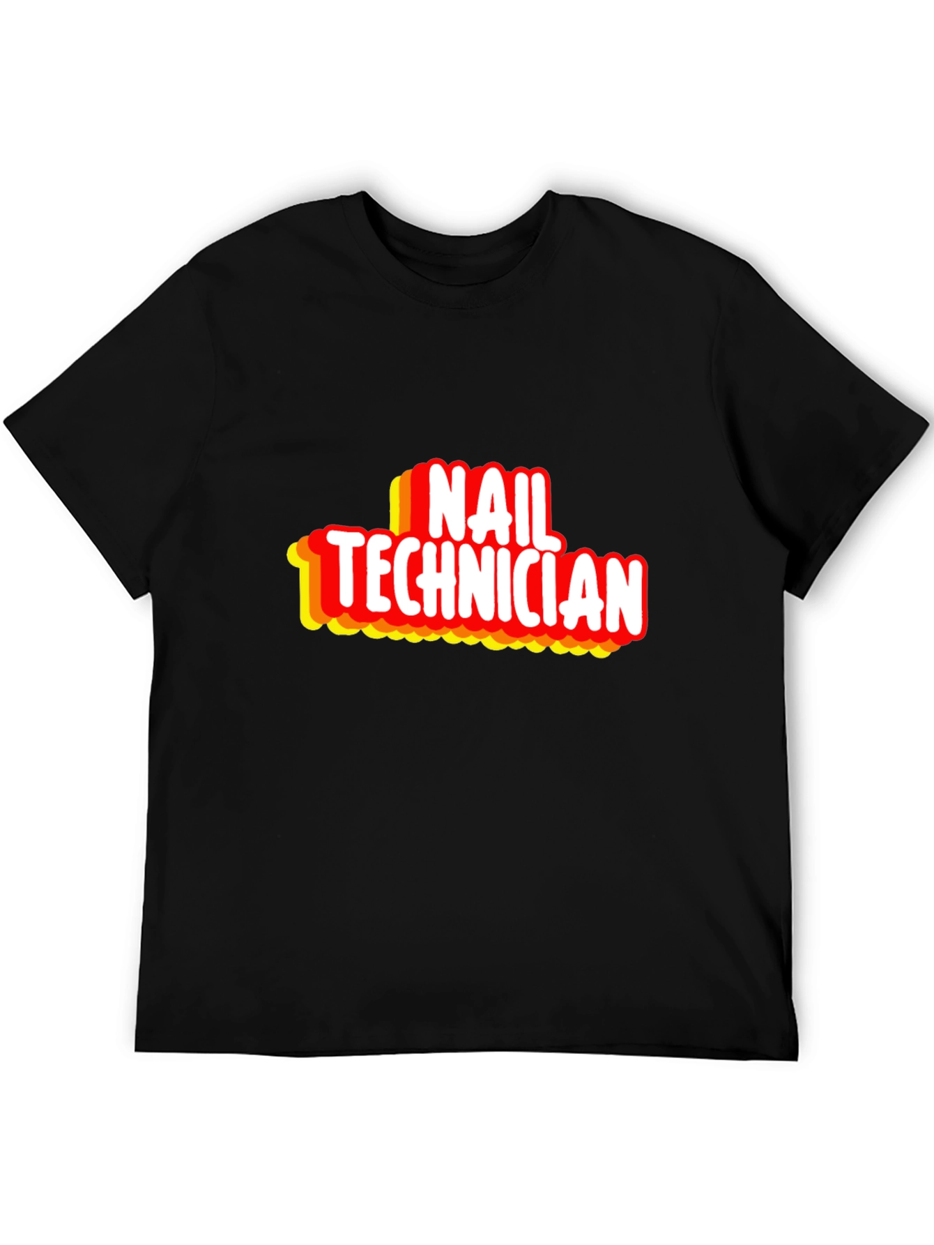 Black Nail Technician Graphic Tee - Black view 5