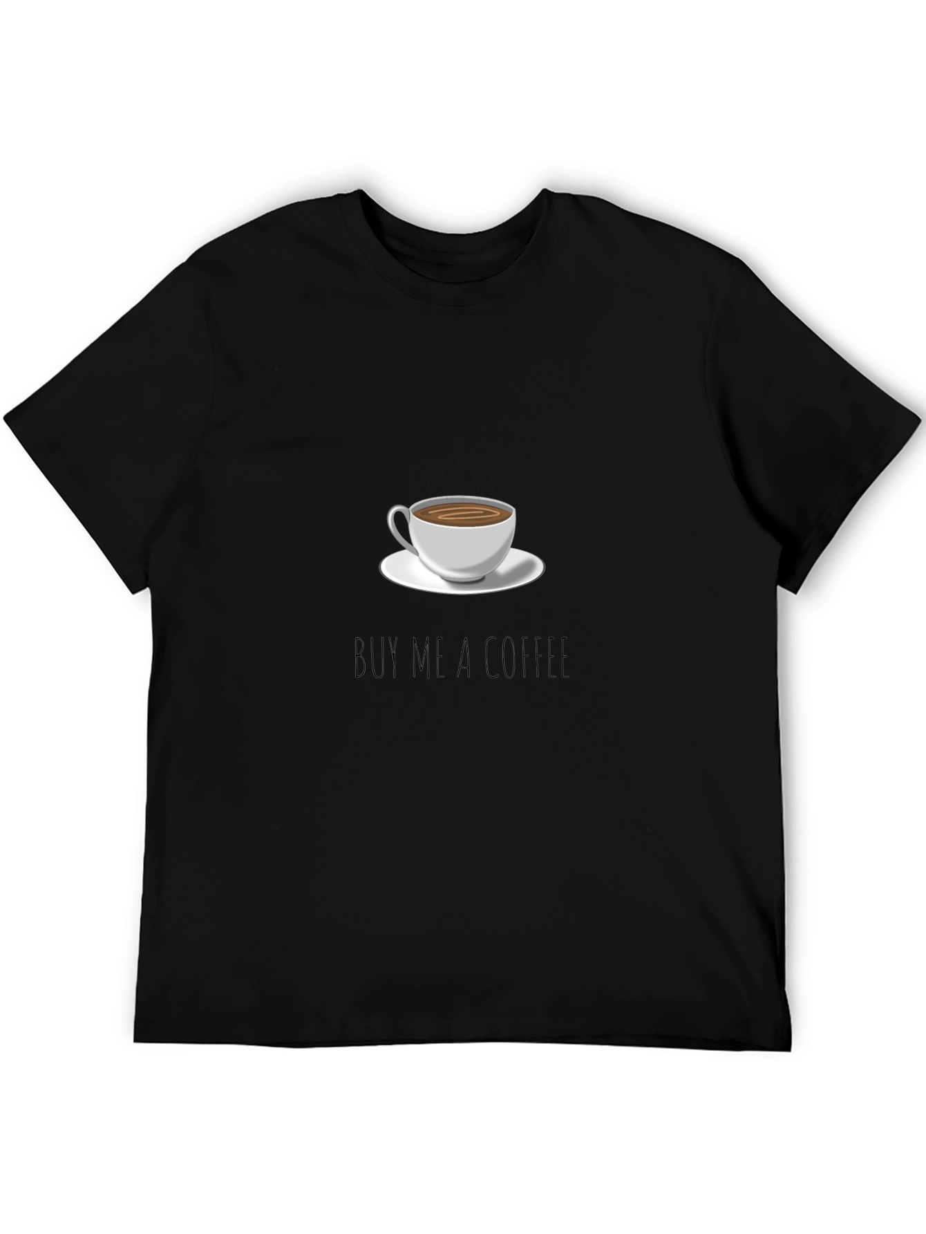 Black Buy Me a Coffee T-Shirt view 5